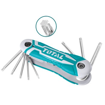 Juego de 8 llaves Torx plegables THT1061846 | Cromo-vanadio (Cr-V)