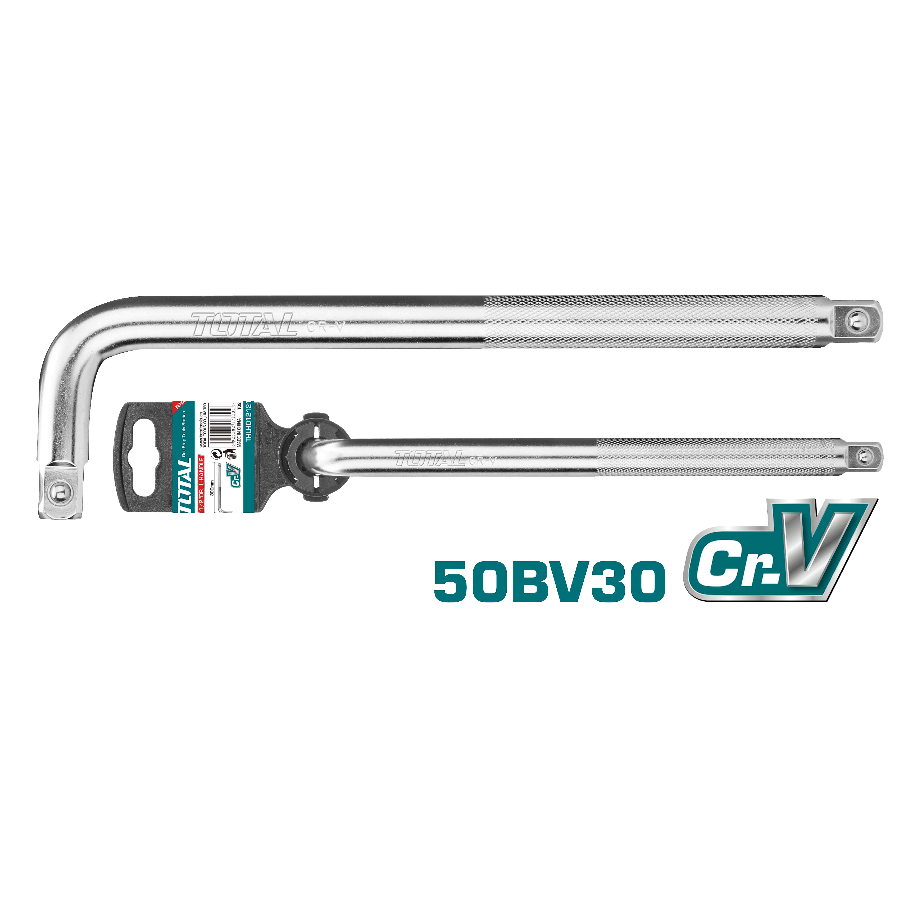 Alargador de barra en L 1/2'' THLHD12121 | 300 mm | Cromo-vanadio (Cr-V)