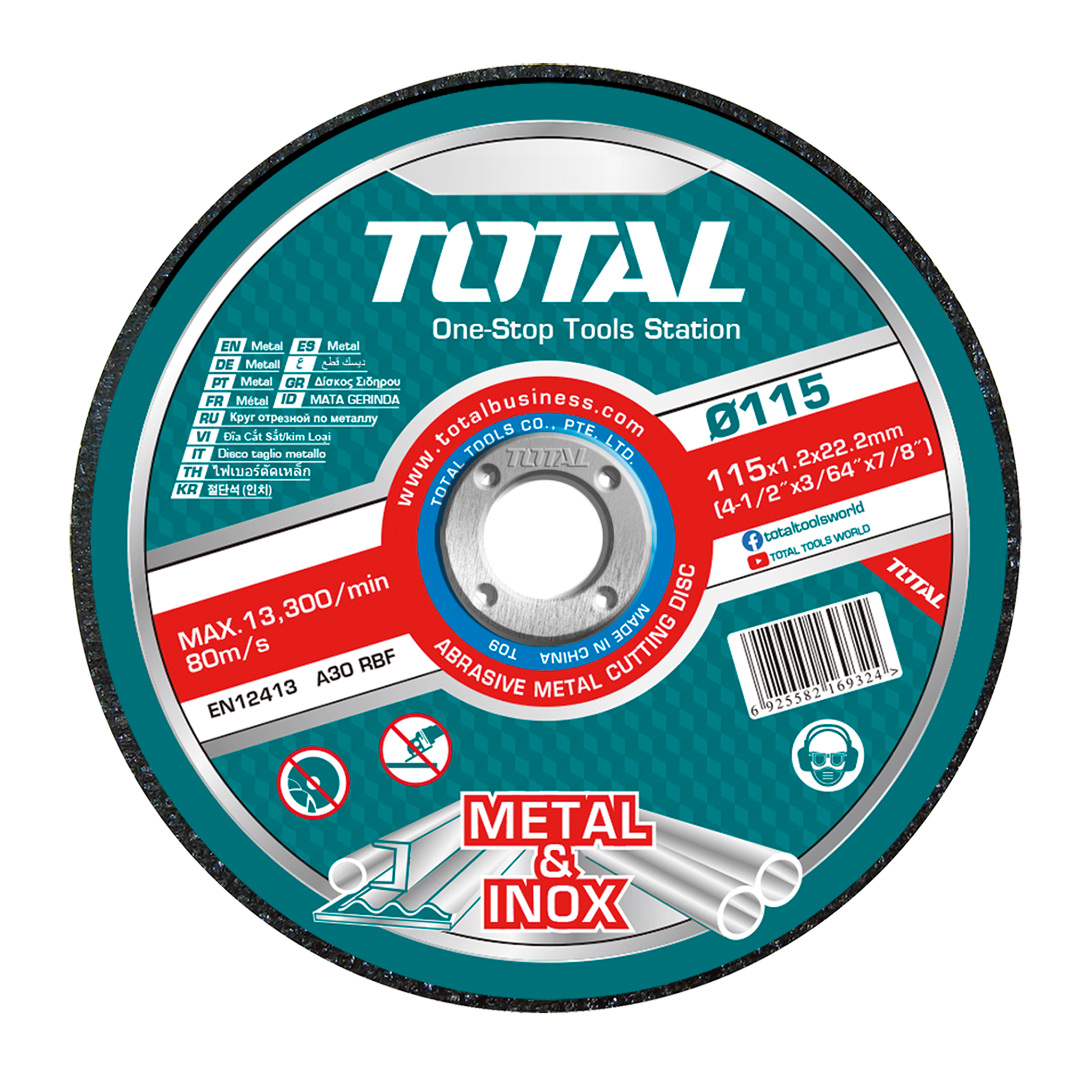 Caja de 50 discos de corte TAC22111550 | Ø115 mm