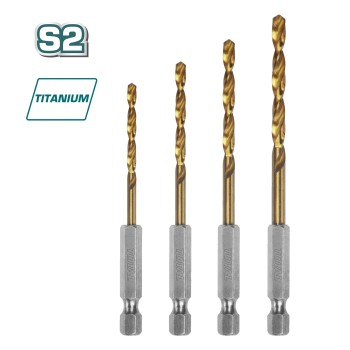 Juego de 4 brocas de titanio TACSD4041