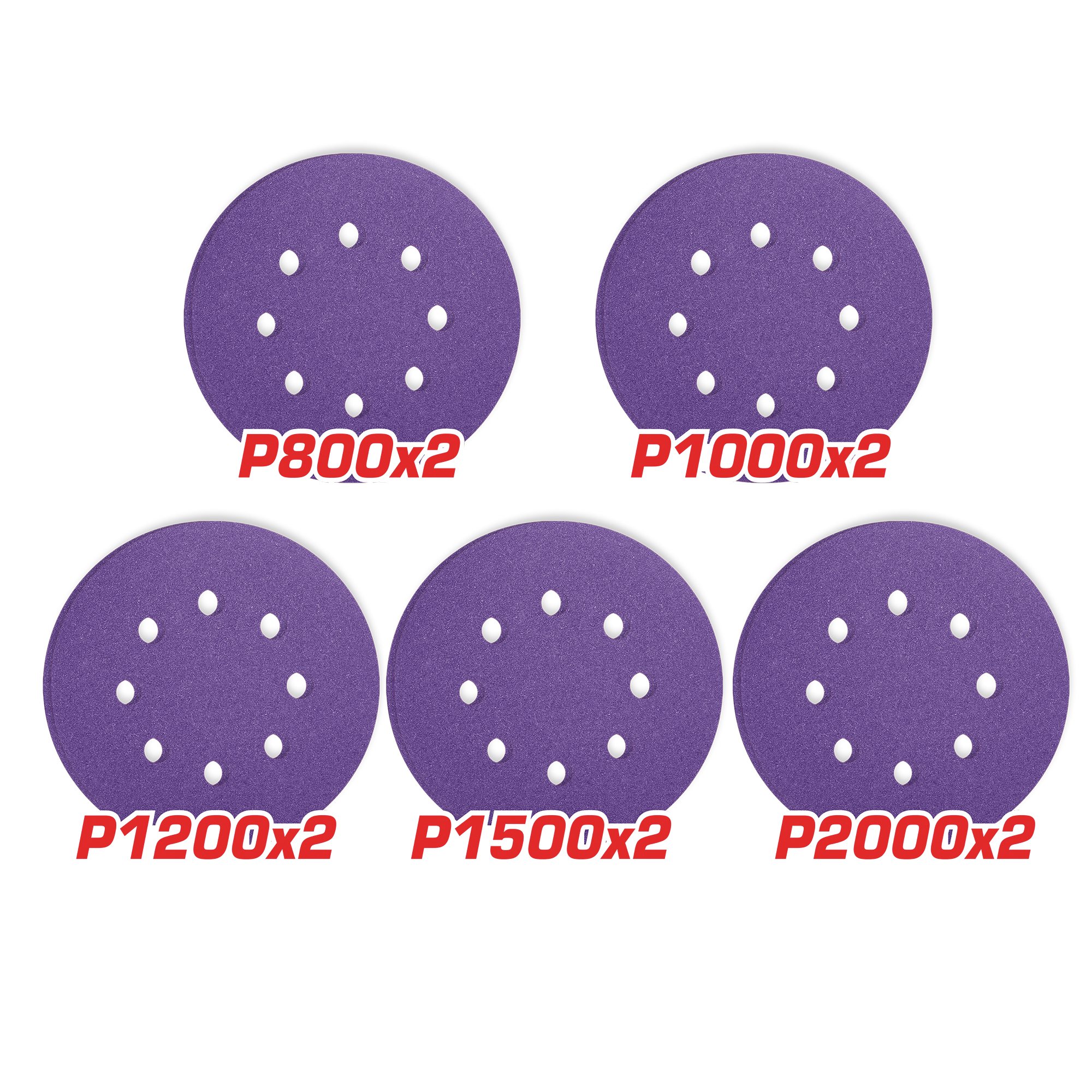 Juego de hojas abrasivas redondas TAC73150101 | Ø150 mm
