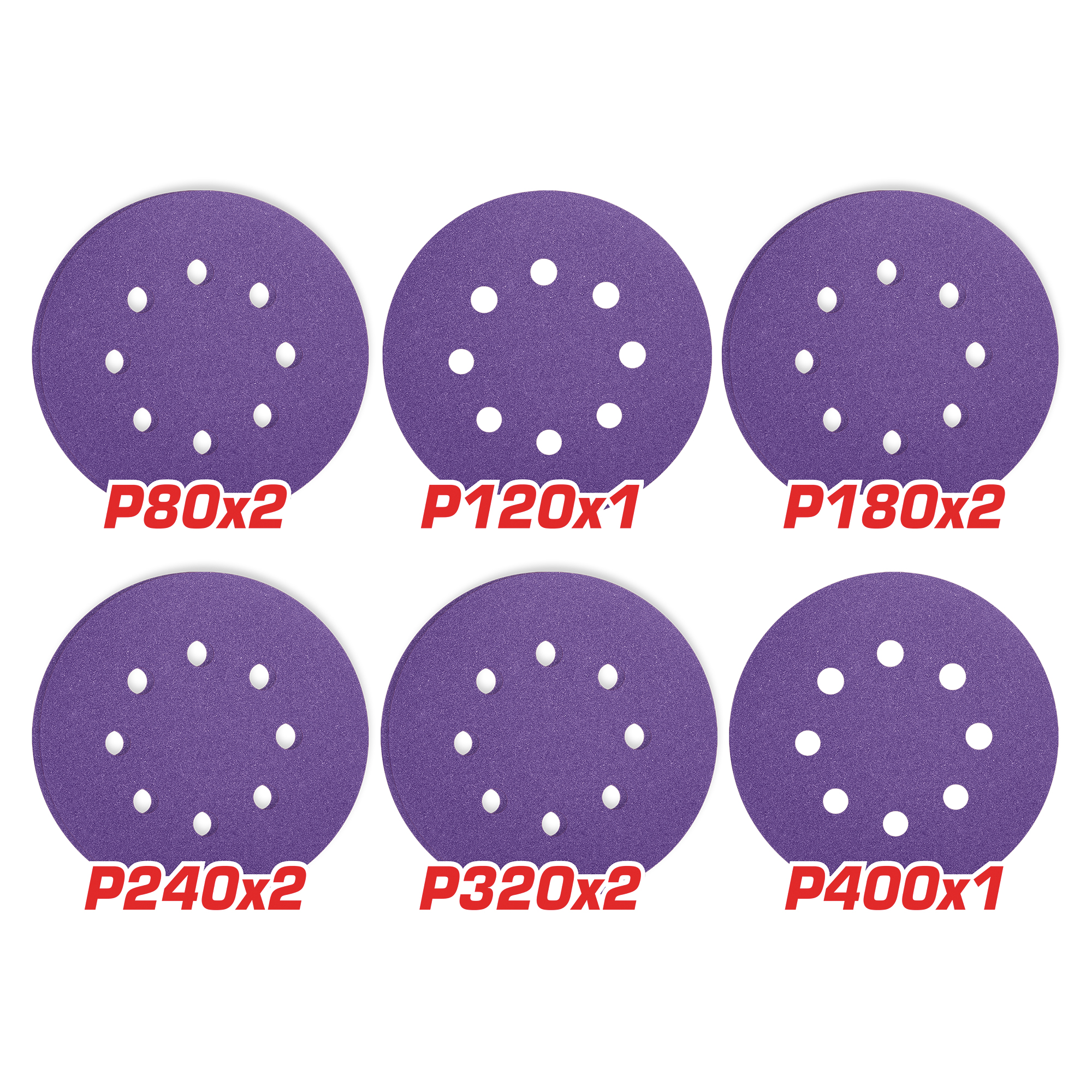 Juego de hojas abrasivas redondas TAC73150102 | Ø150 mm