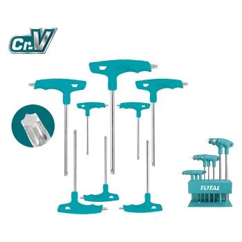 Juego de 8 llaves Torx con mango en T THHW80836 | Cromo-vanadio (Cr-V)