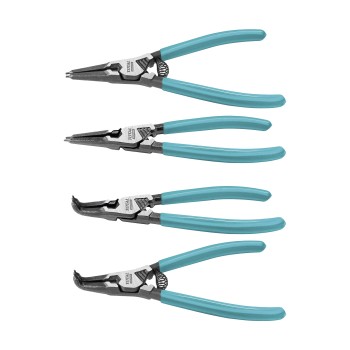 Juego de 4 alicates para circlips THTJ214042 | 180 mm | Acero al carbono