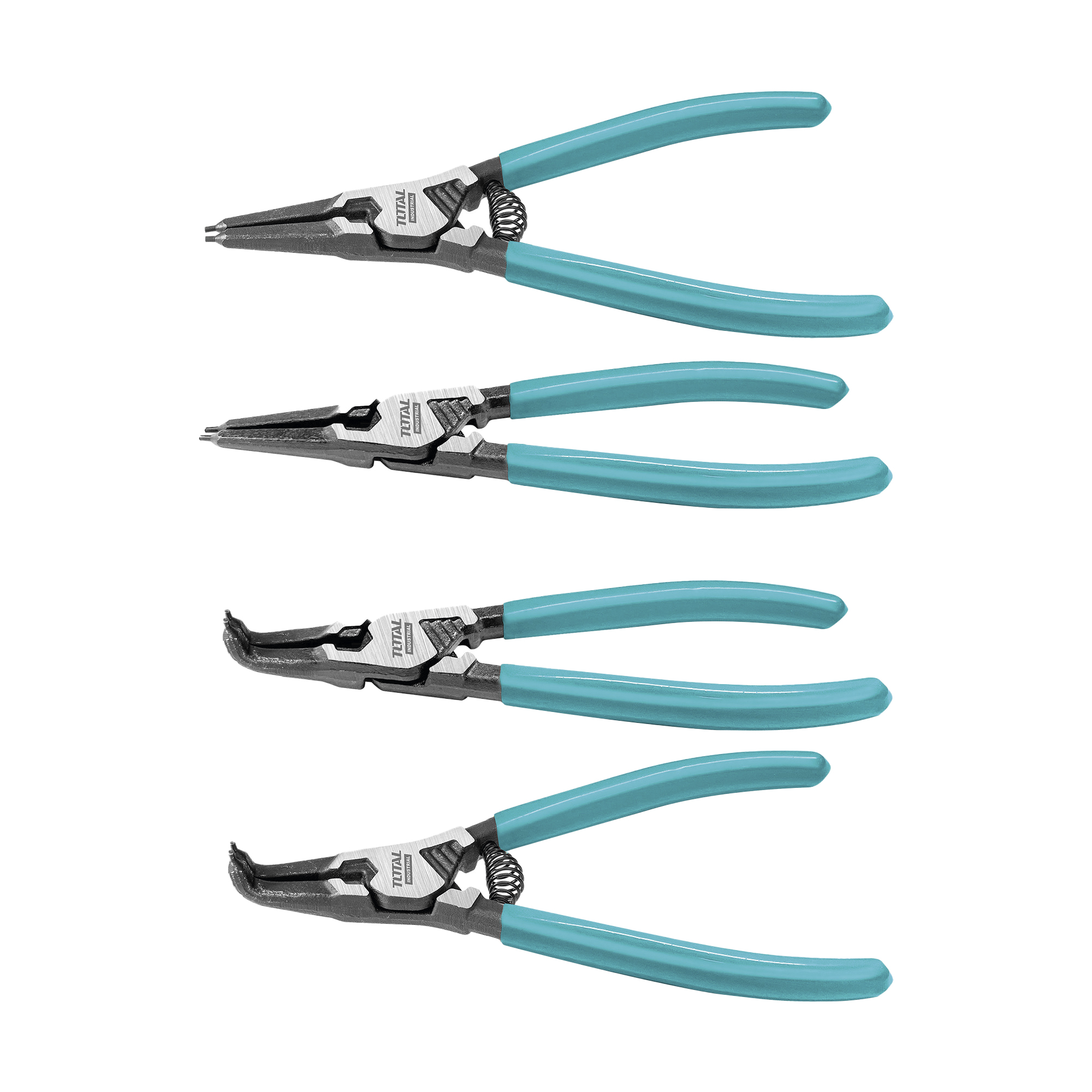 Juego de 4 alicates para circlips THTJ214042 | 180 mm | Acero al carbono