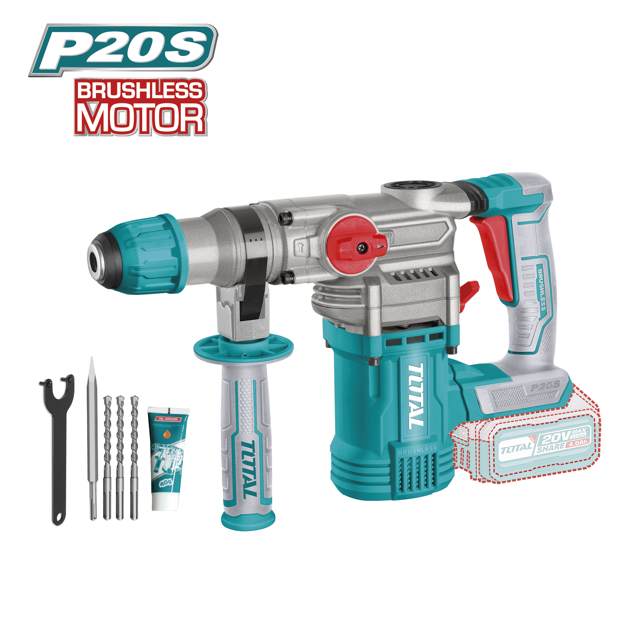 Martillo perforador brushless a batería TRHLI20288 | 20 V