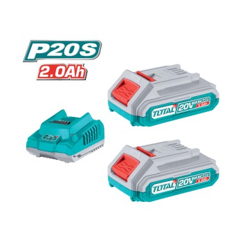 Juego de 2 baterías 2Ah + cargador TFBCPK1222E | 20 V - 2 Ah