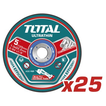 Caja de 25 discos de corte  TAC21012525 | Ø125 mm