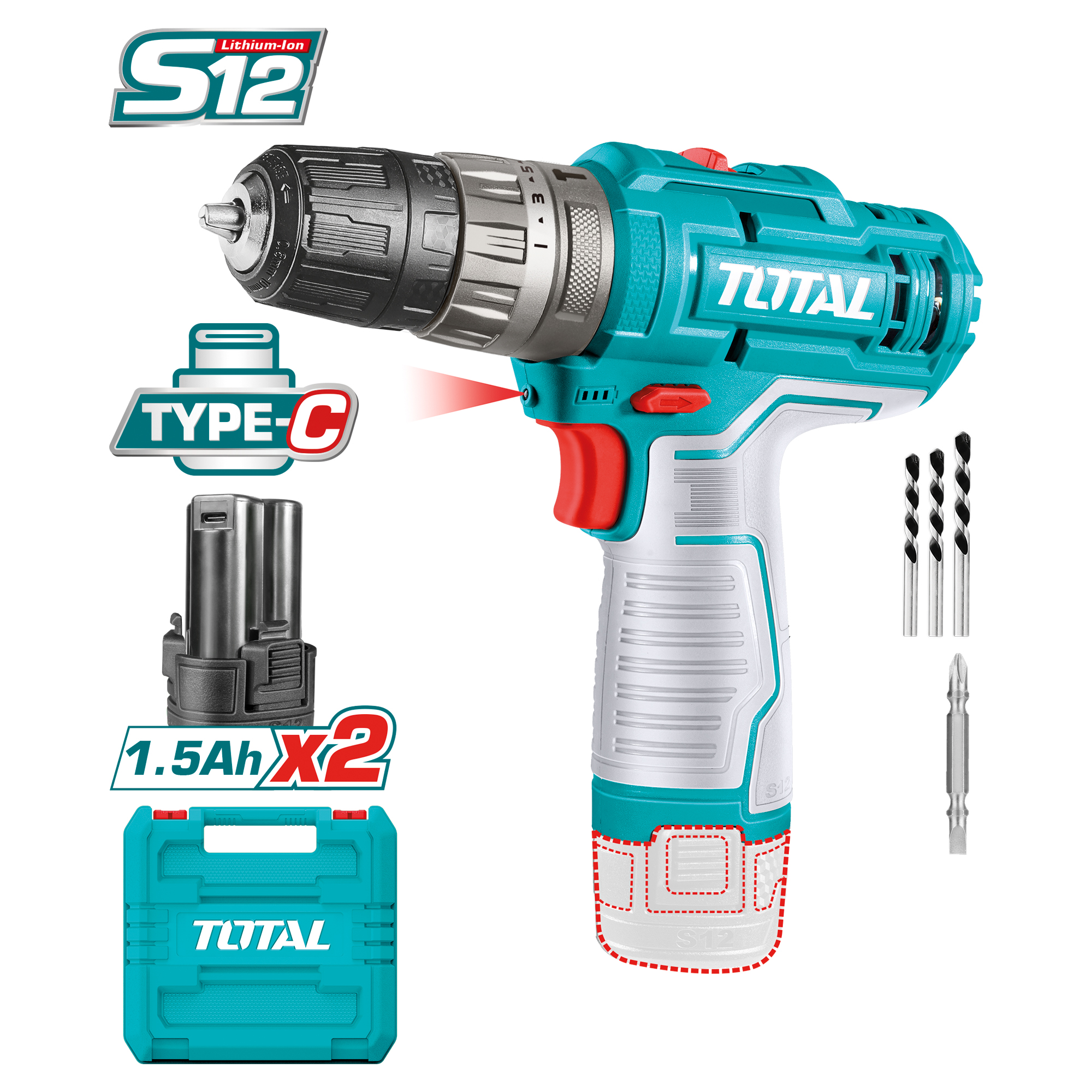 Taladro combinado a batería TIDLI12202E 