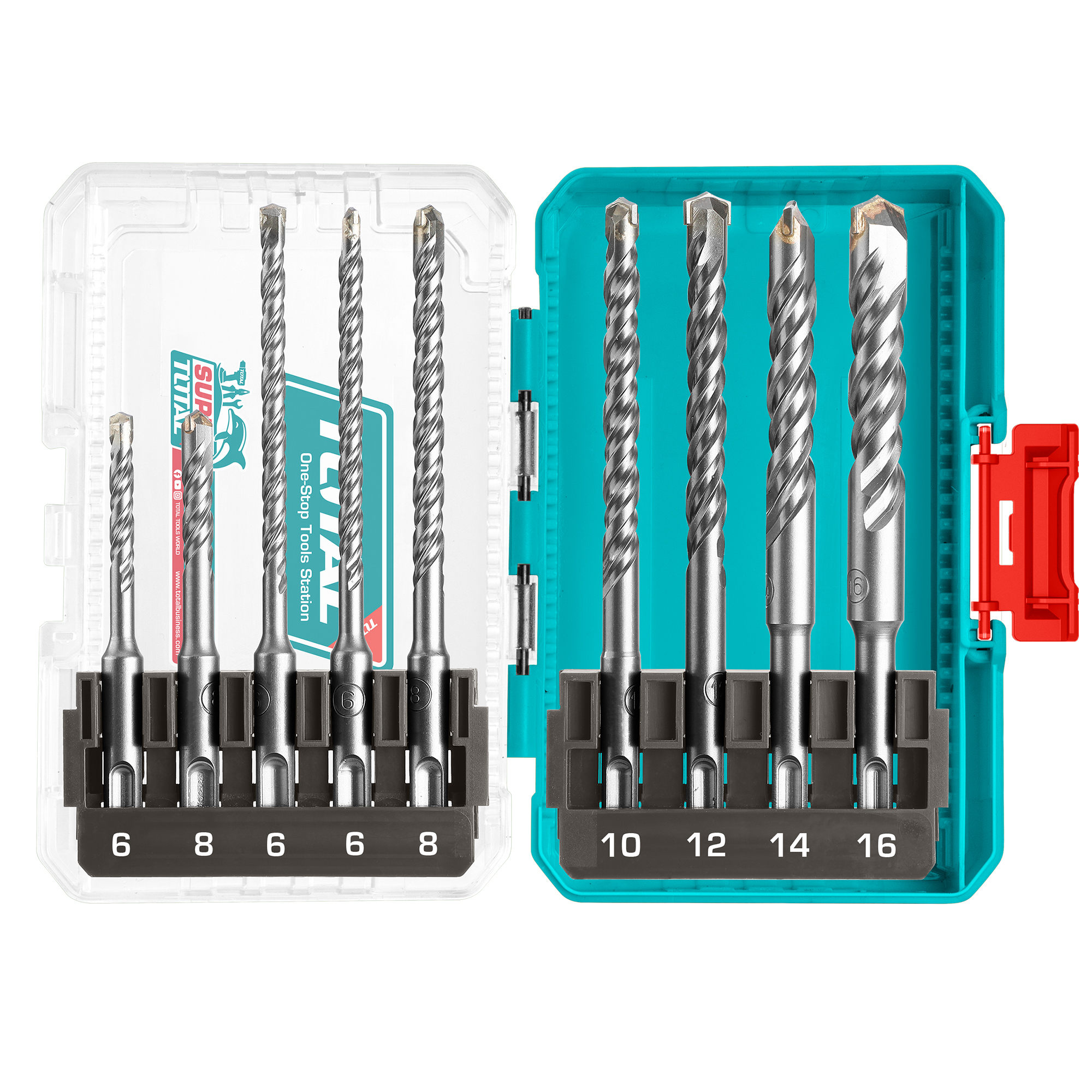 Juego de 9 brocas SDS Plus para hormigón TACSDL30906