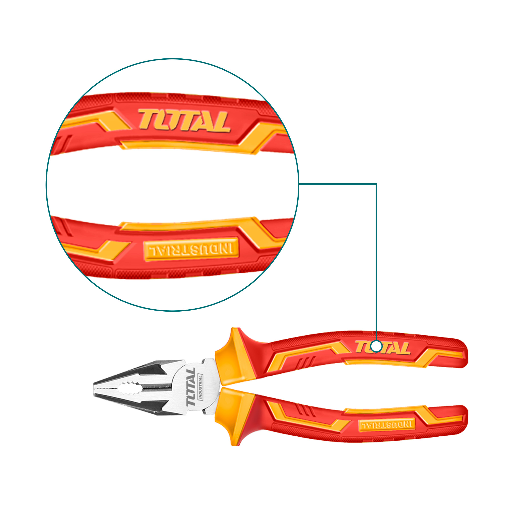 Alicate universal aislado THTIP21 | 180 mm | Cromo-vanadio (Cr-V)