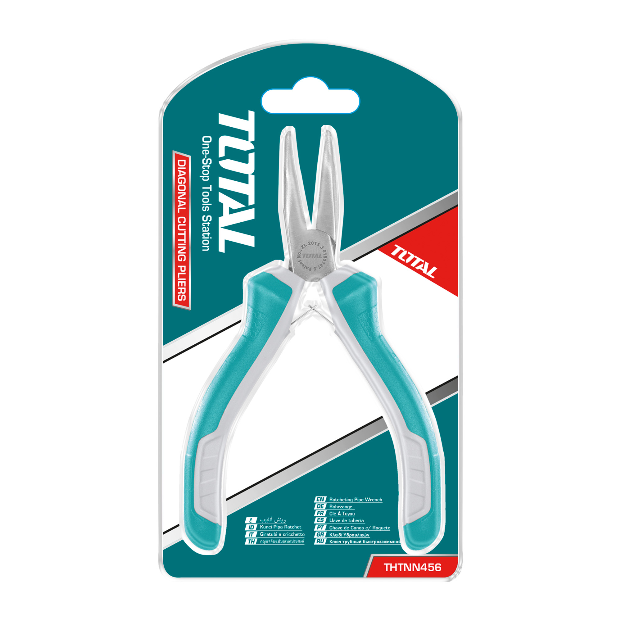 Alicate mini plano curvo THTMN456 | 115 mm | Cromo-vanadio (Cr-V)