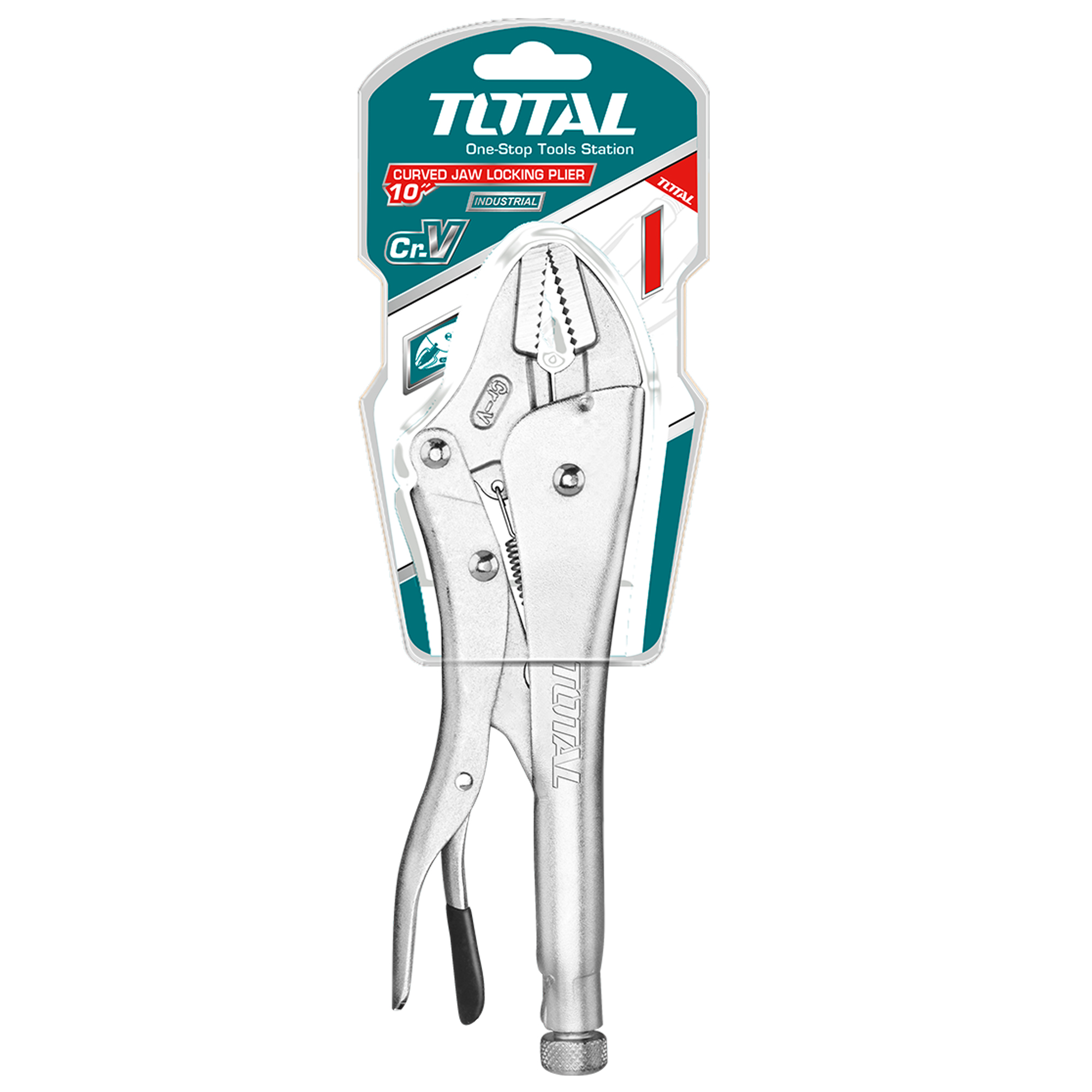 Straight jaw locking pliers THT191005 | 250 mm | Chrome-vanadium (Cr-V)