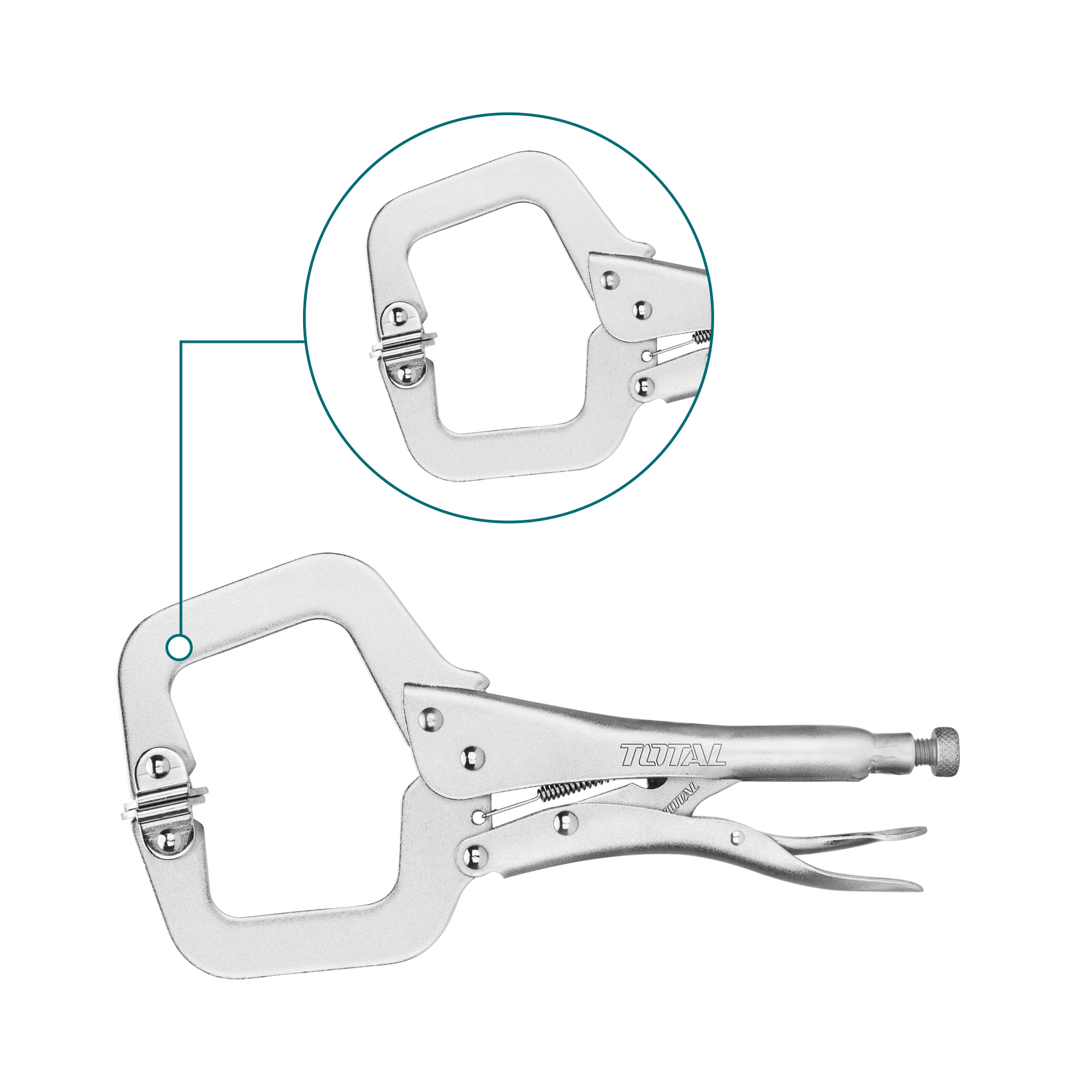 Mordaza grip boca tipo C THT111113 | 280 mm | Acero al carbono