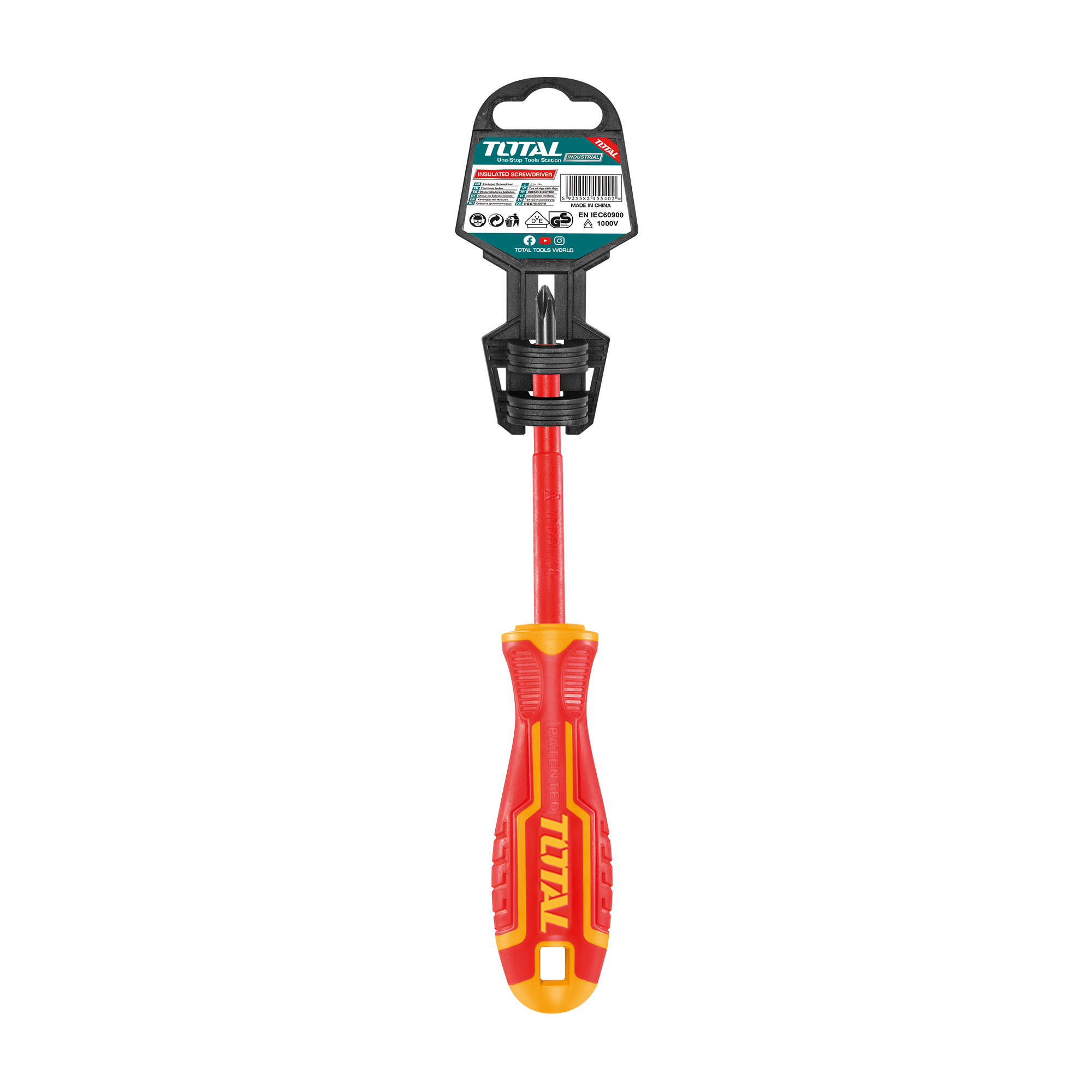 Destornillador aislado Phillips THTISPH | PH1 x 80 mm | Cromo-vanadio (Cr-V)