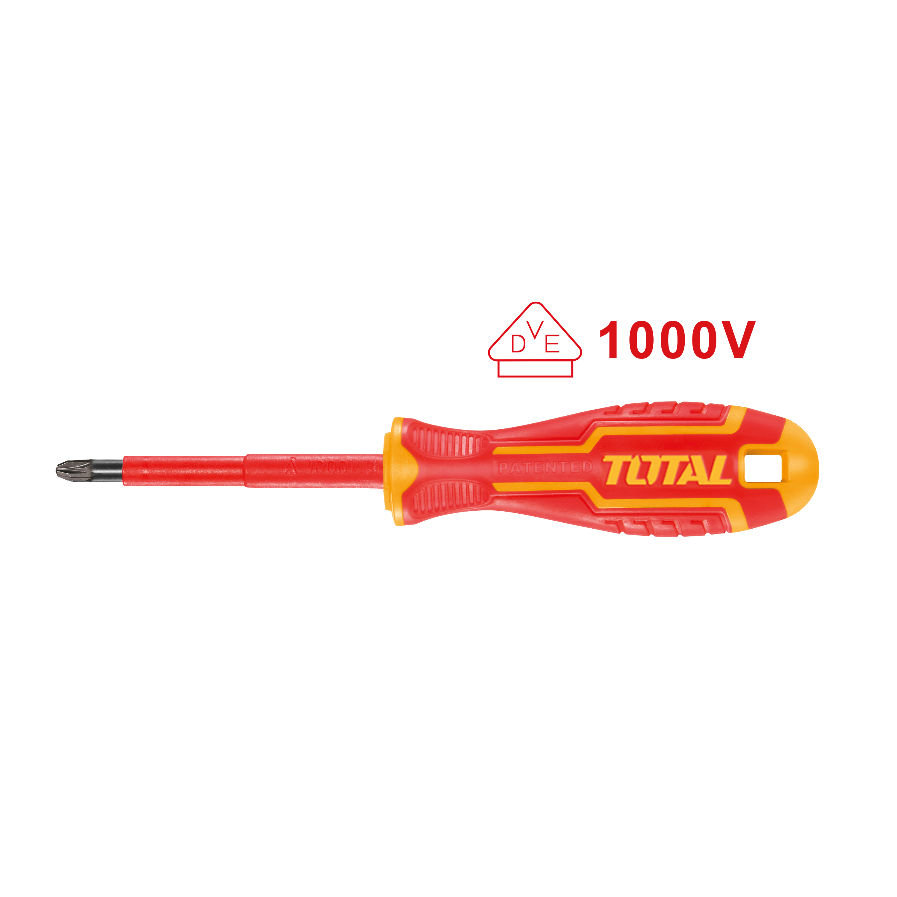 Destornillador aislado pozidrive THTISPZ | PZ2 x 100 mm | Cromo-vanadio (Cr-V)