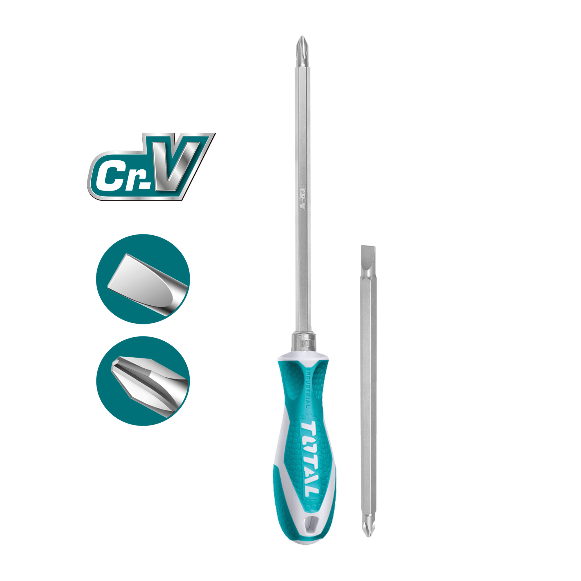 Juego de destornilladores intercambiables THT250206 | 160 mm | Cromo-vanadio (Cr-V)