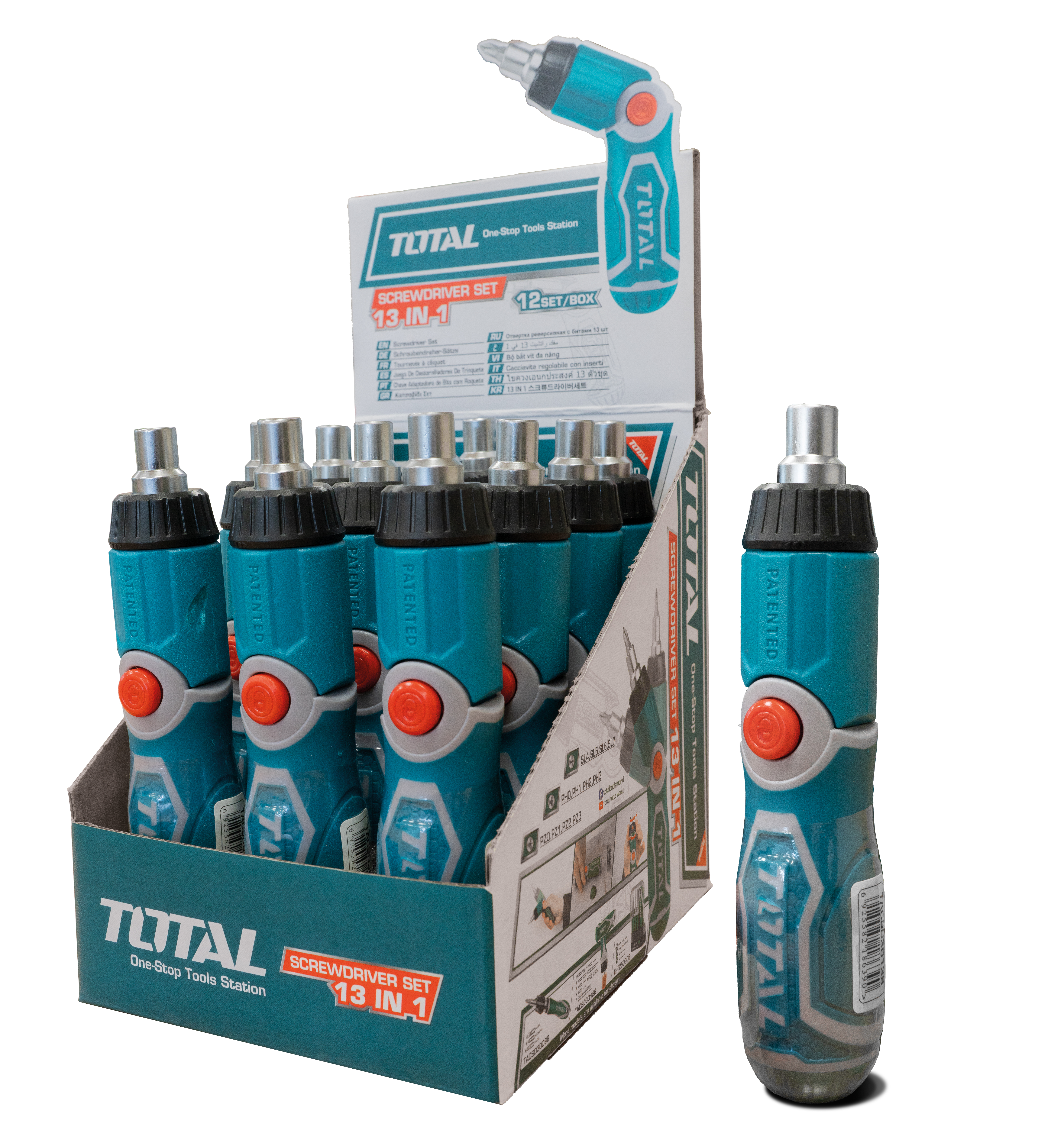Destornillador con 7 puntas intercambiables TACSD30086