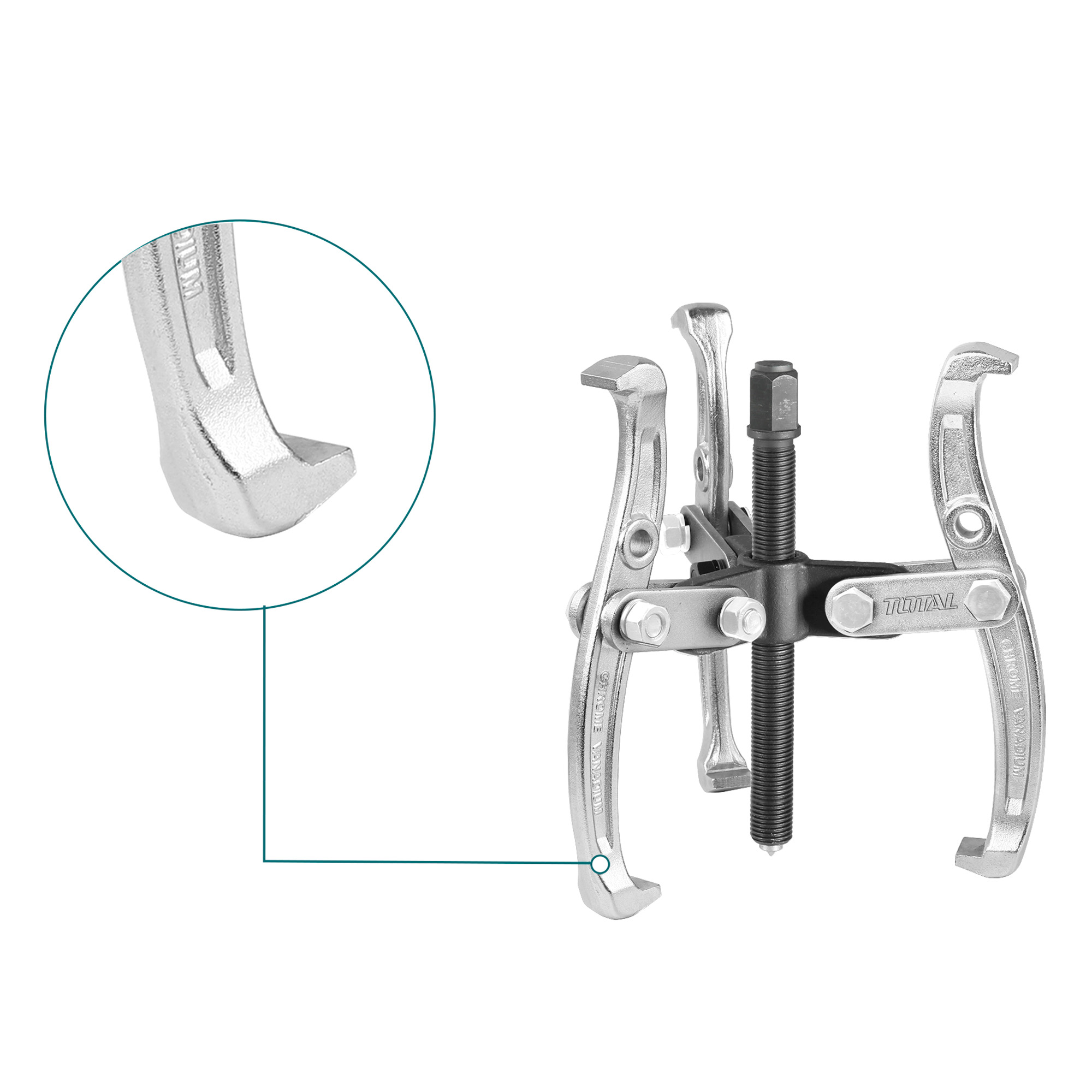 Extractor de 3 garras THTGP336 | 75 mm | Cromo-vanadio (Cr-V)