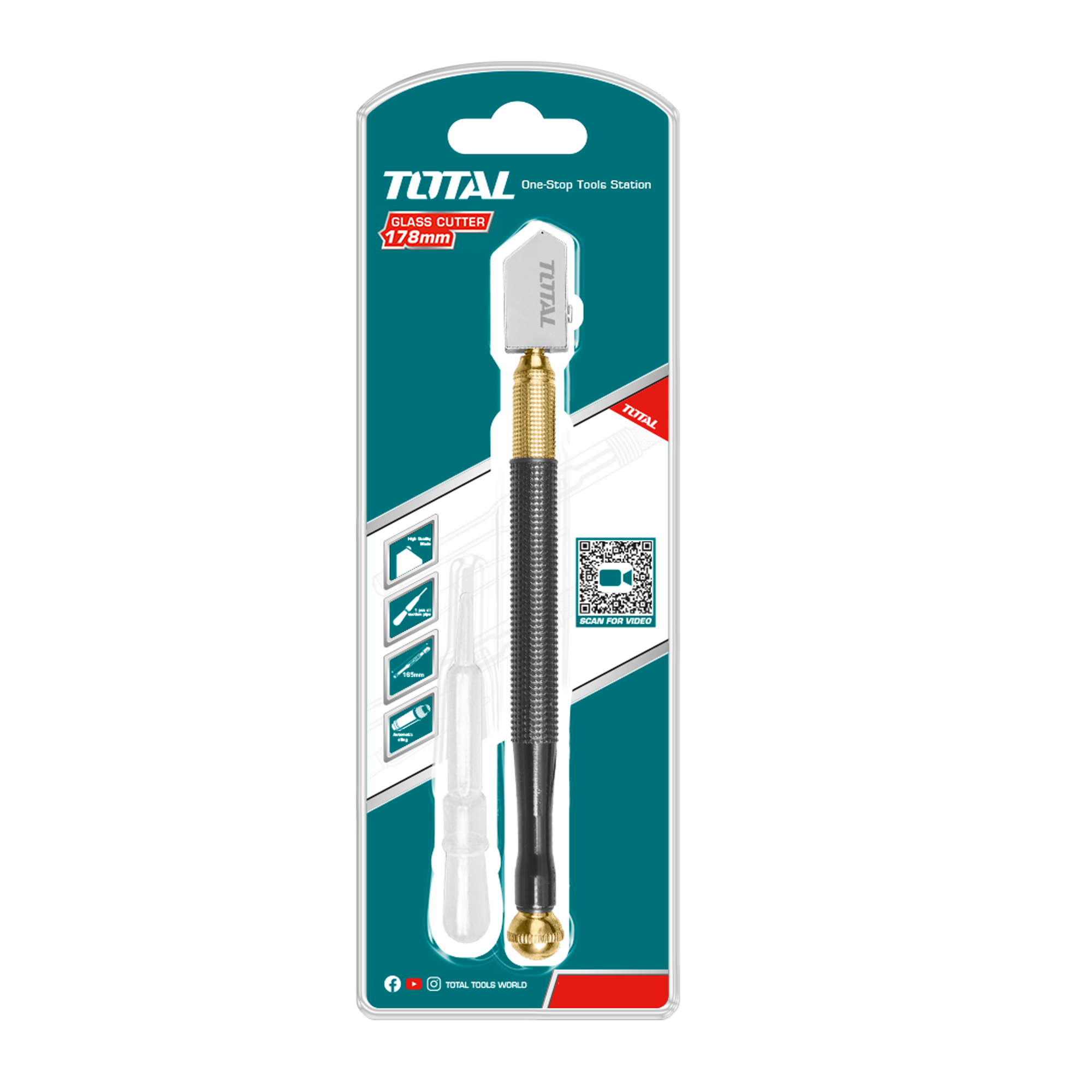Cortador de vidrio PRO THT561781 | 178 mm | Acero