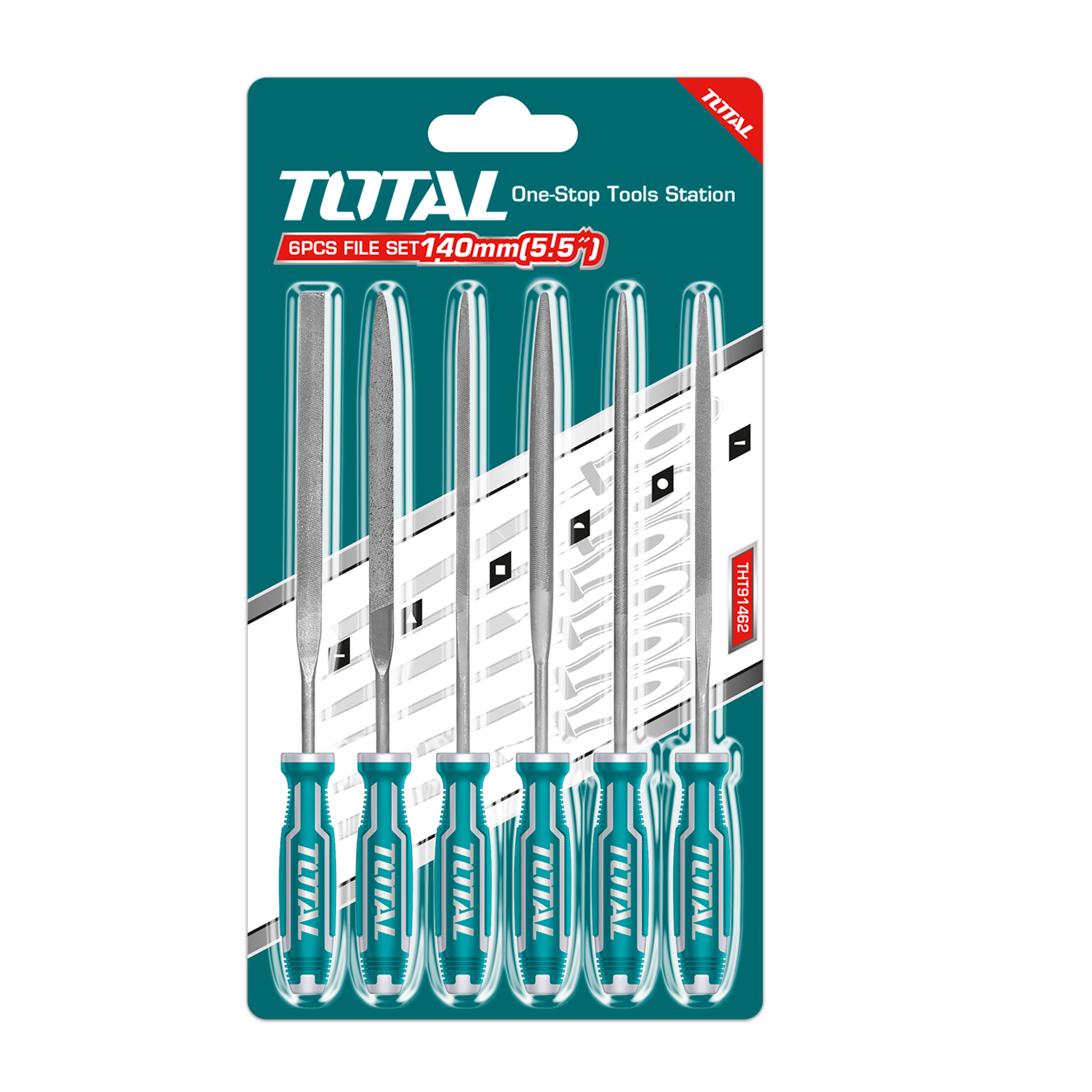 Juego de 6 limas THT91462 | 140 mm
