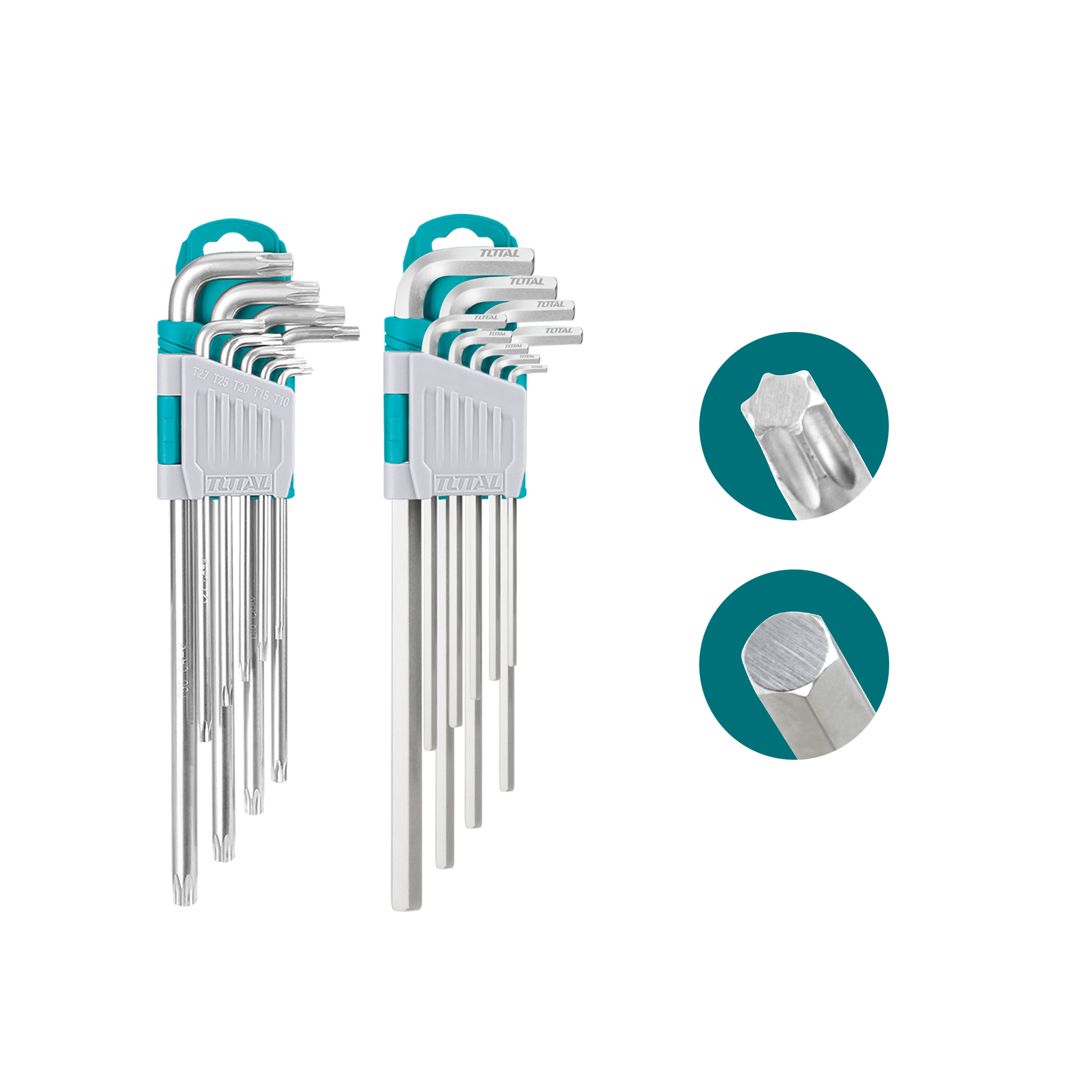 2 juegos de llaves Allen y Torx THT106KT0181 | Cromo-vanadio (Cr-V)