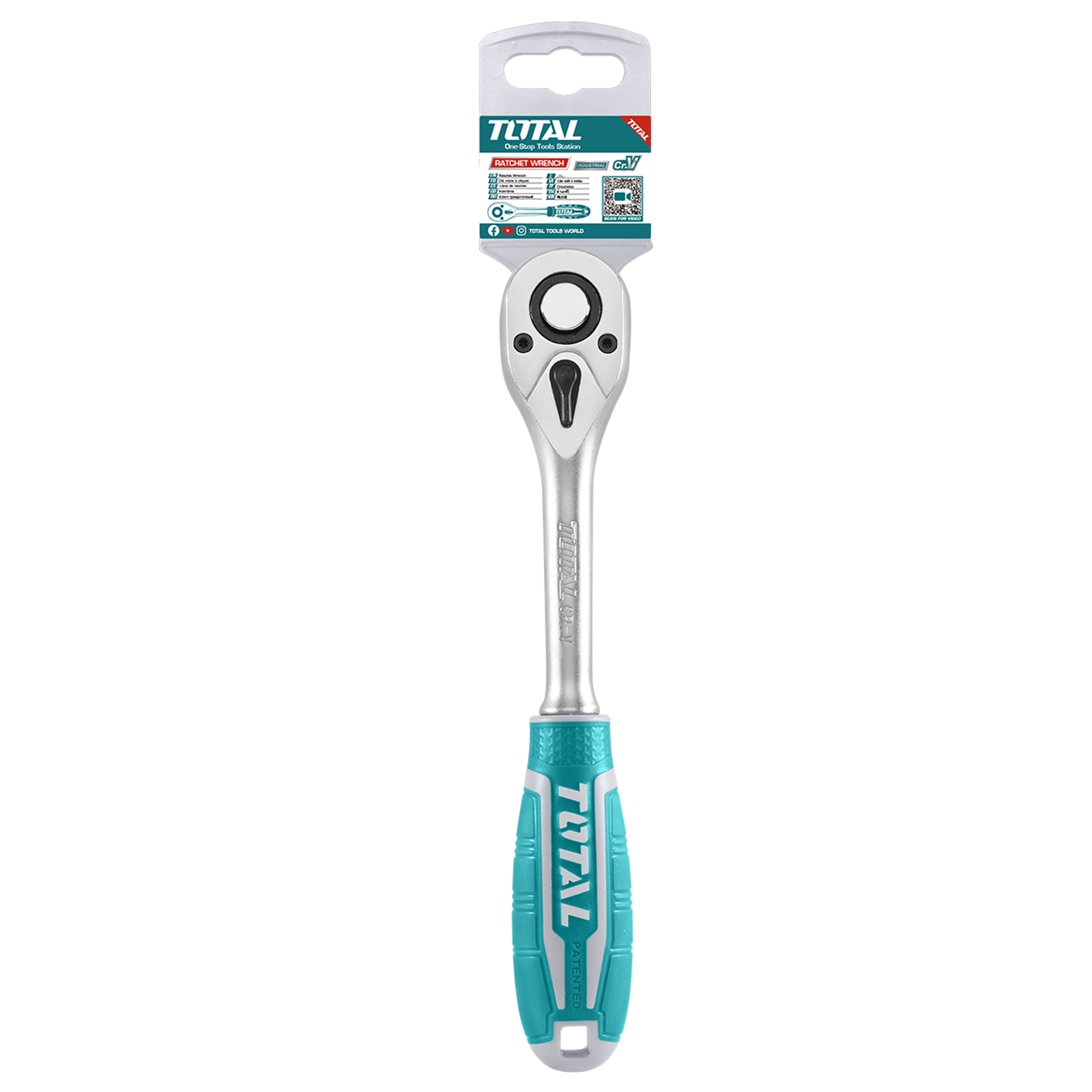 Llave de carraca reversible THT106 | 260 mm/inserción de 1/2'' | Cromo-vanadio (Cr