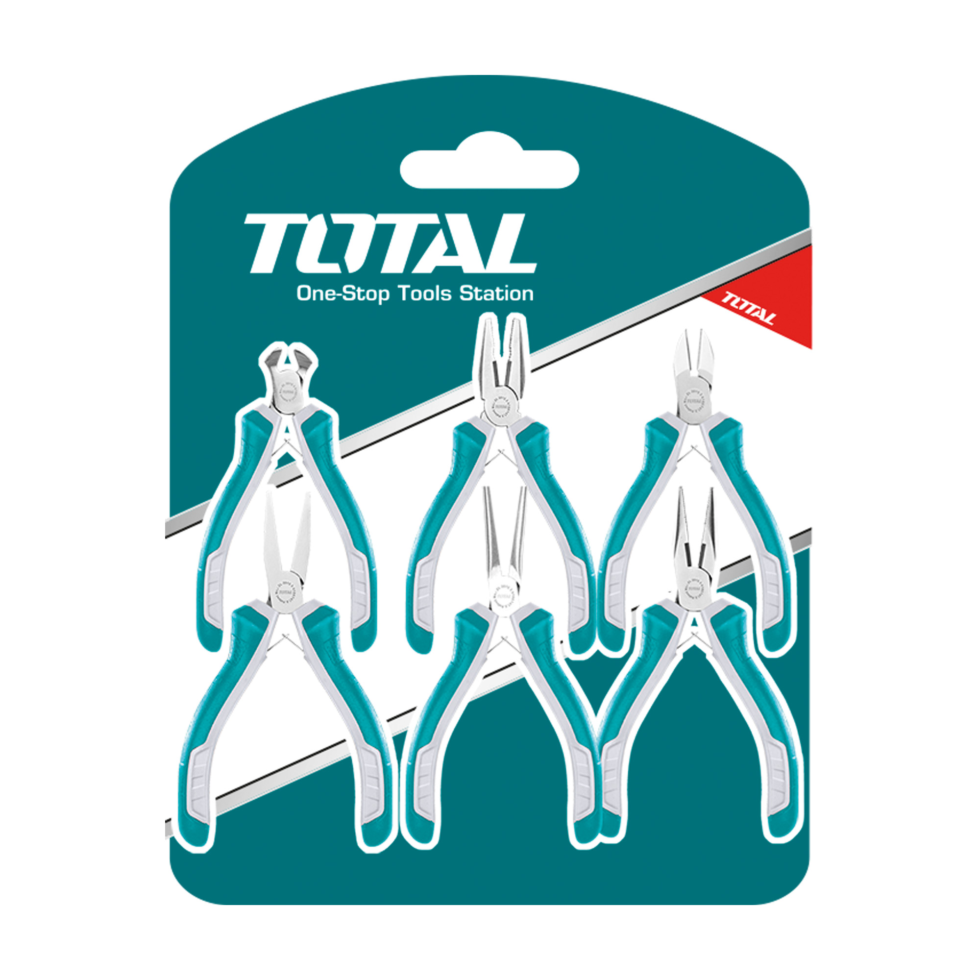 Juego de 6 pinzas mini THT1K0511 | 115 mm