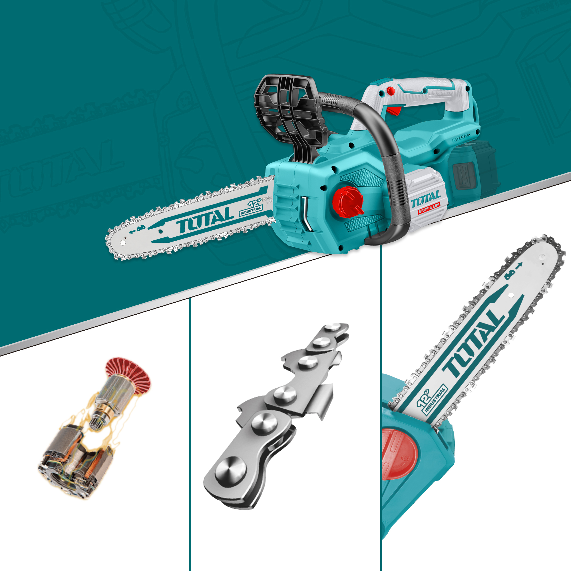 Motosierra brushless a batería TGSLI20128 | 20 V