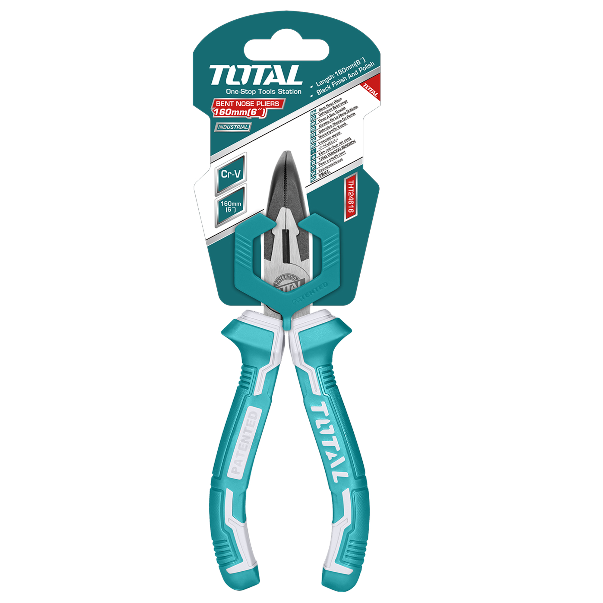 Alicate de punta curva THT24616 | 160 mm | Cromo-vanadio (Cr-V)