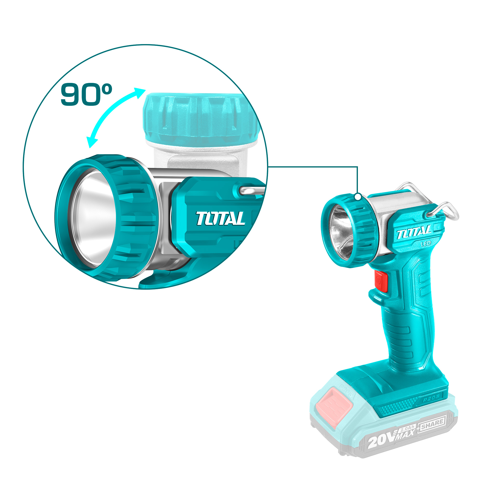 Linterna LED a batería TWLI2038 | 20 V