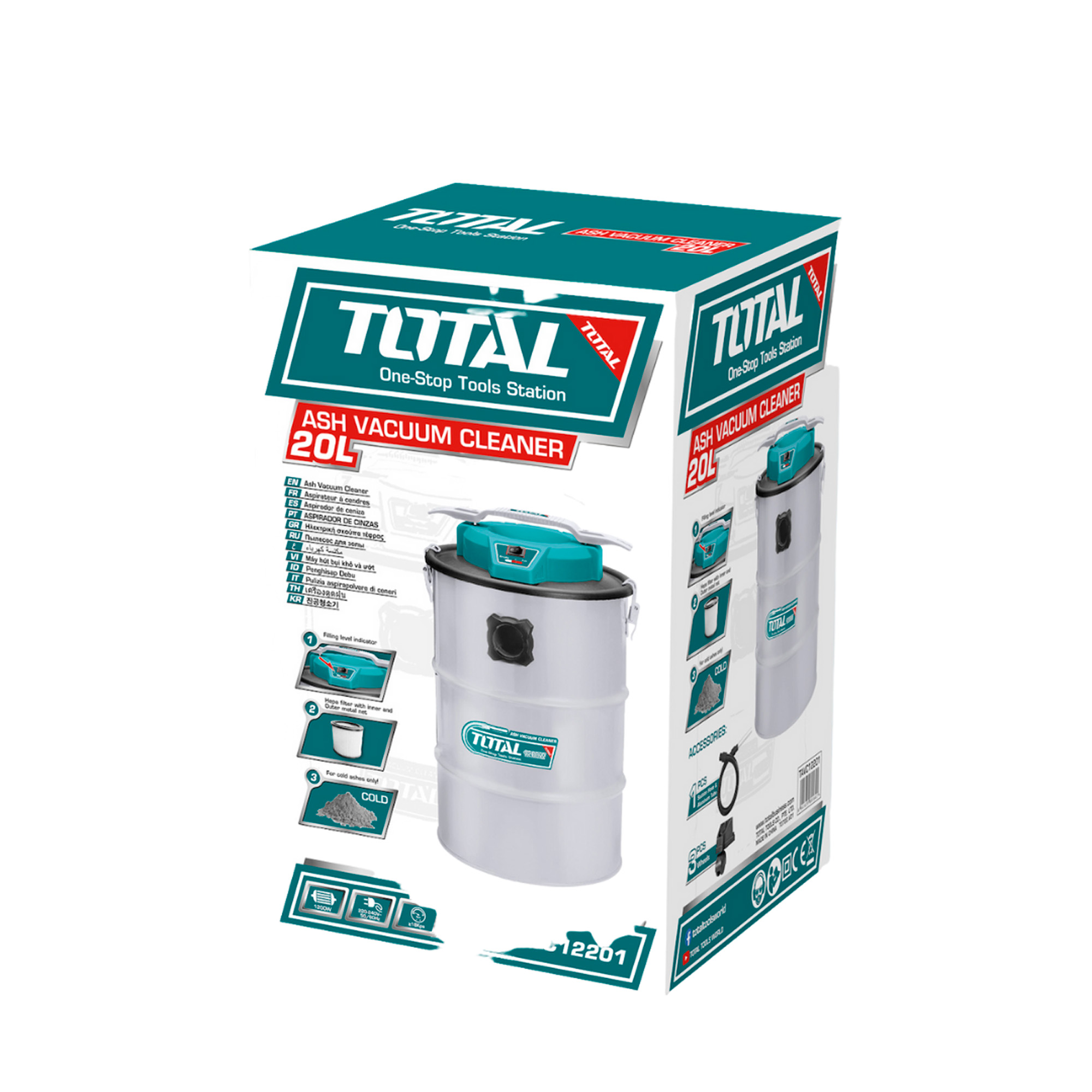 Aspirador de cenizas TAVC12201 | 1200 W - 20 l