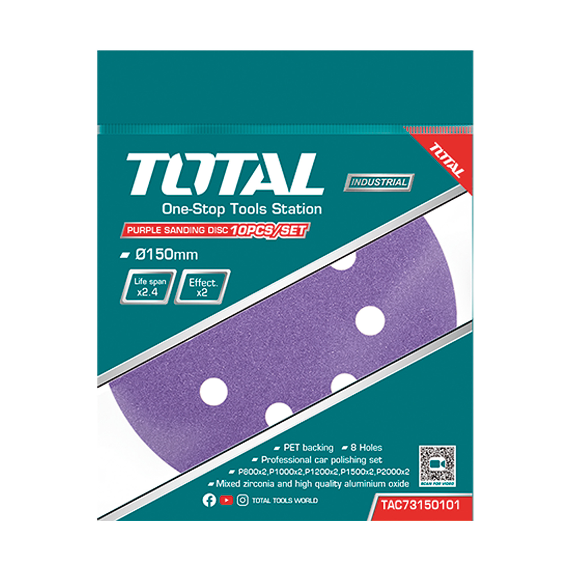 Juego de hojas abrasivas redondas TAC73150101 | Ø150 mm