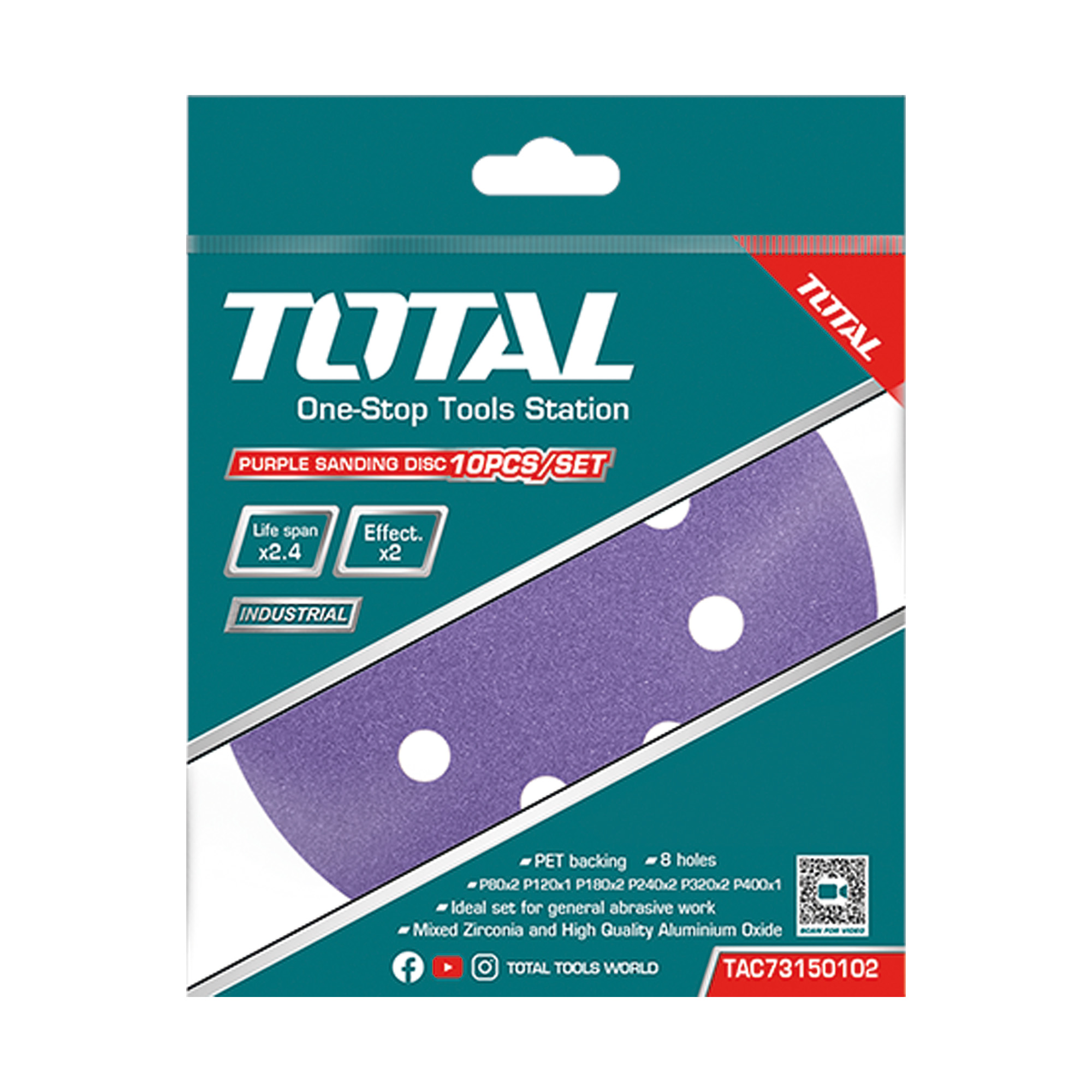 Juego de hojas abrasivas redondas TAC73150102 | Ø150 mm