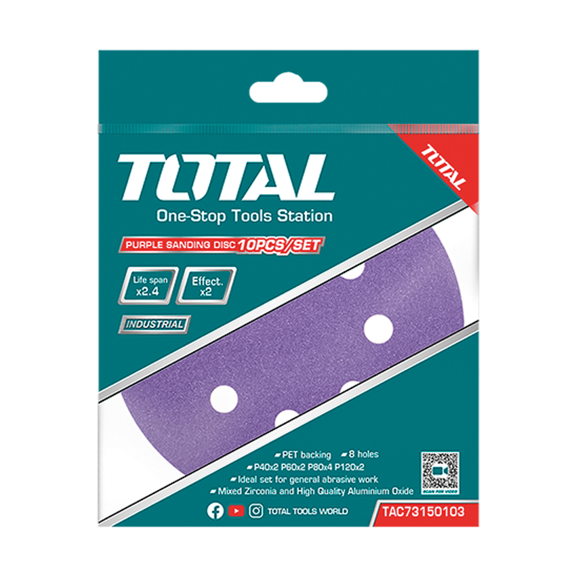 Juego de hojas abrasivas redondas TAC73150103 | Ø150 mm