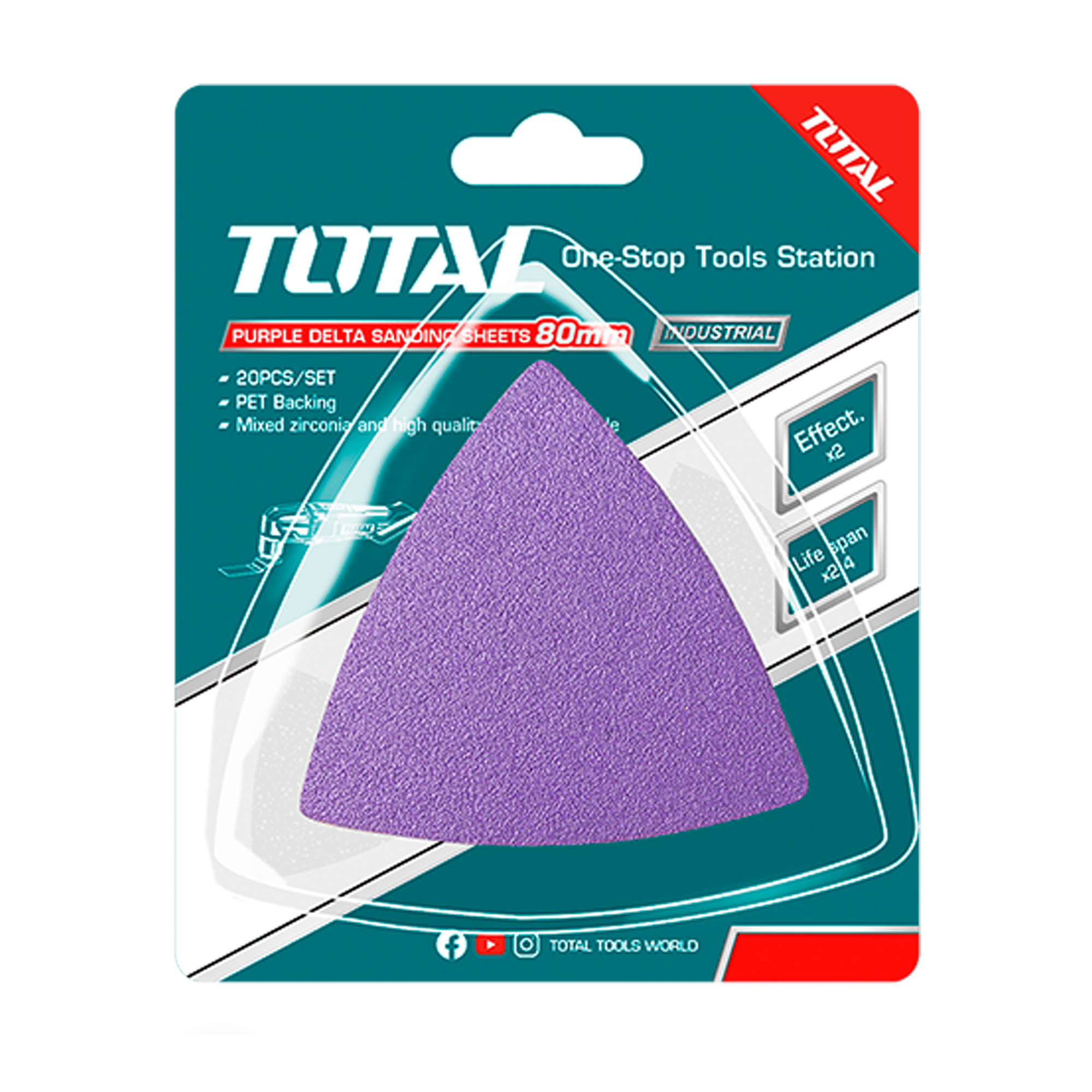 Juego de hojas abrasivas para lijadora multifunción TAC78080202