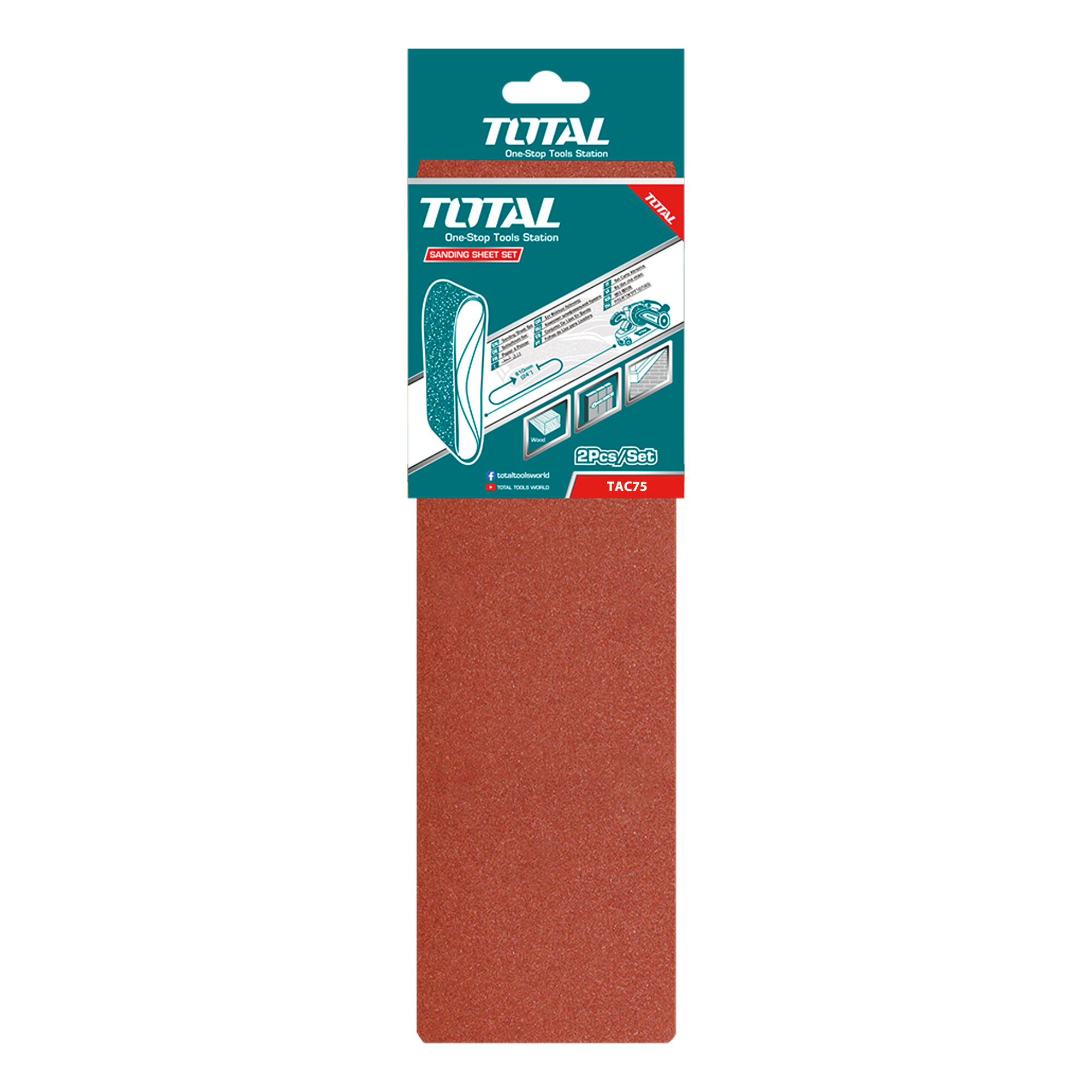 Juego de 2 bandas de lijado TAC75 | P80