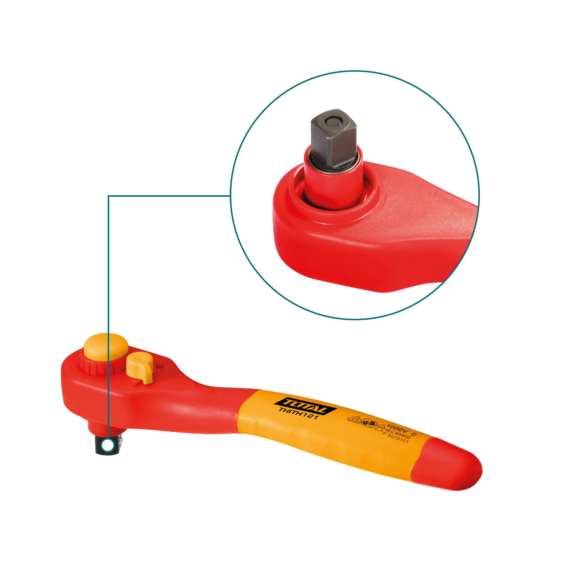 Llave de trinquete aislada THIRTH121 | 250 mm