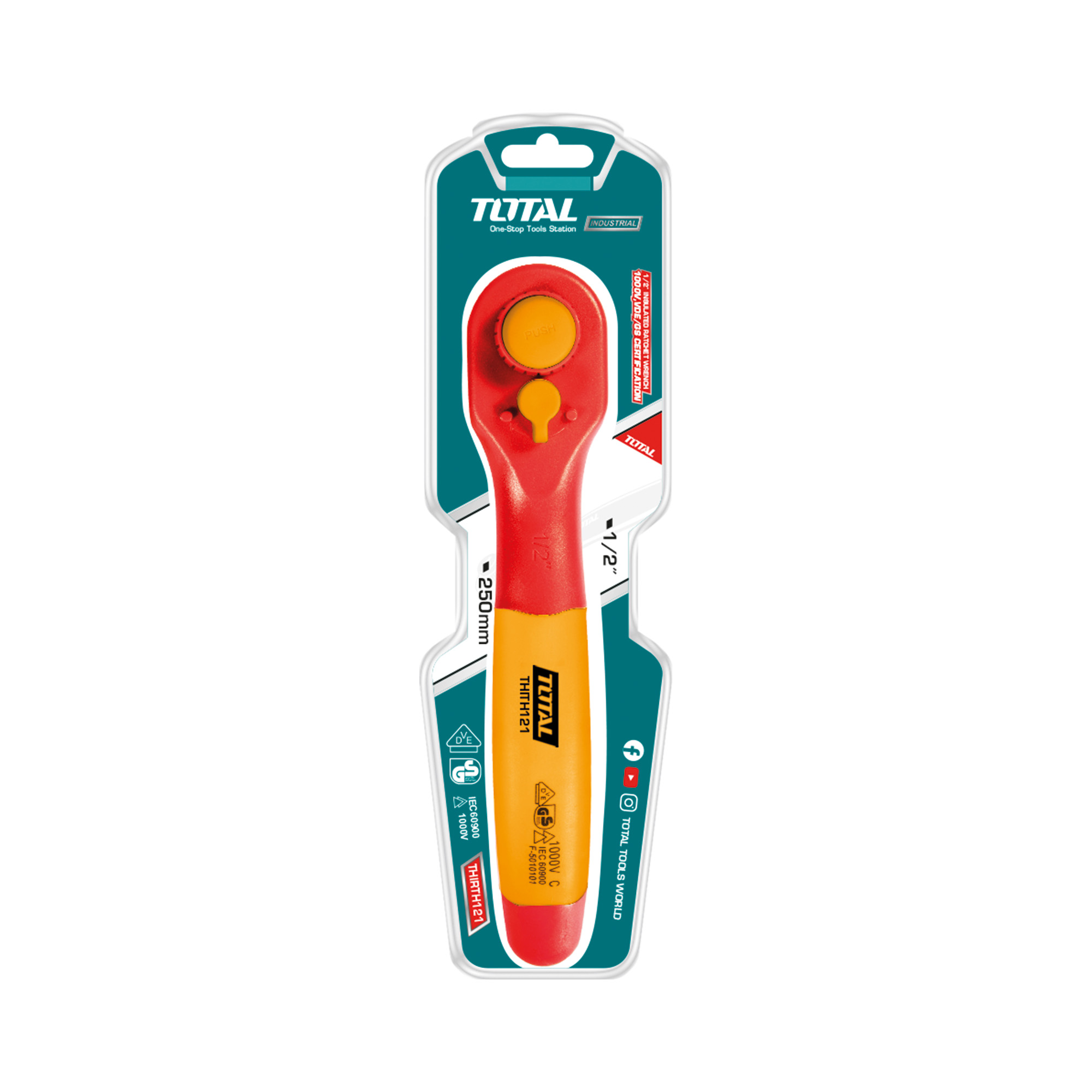 Llave de trinquete aislada THIRTH121 | 250 mm