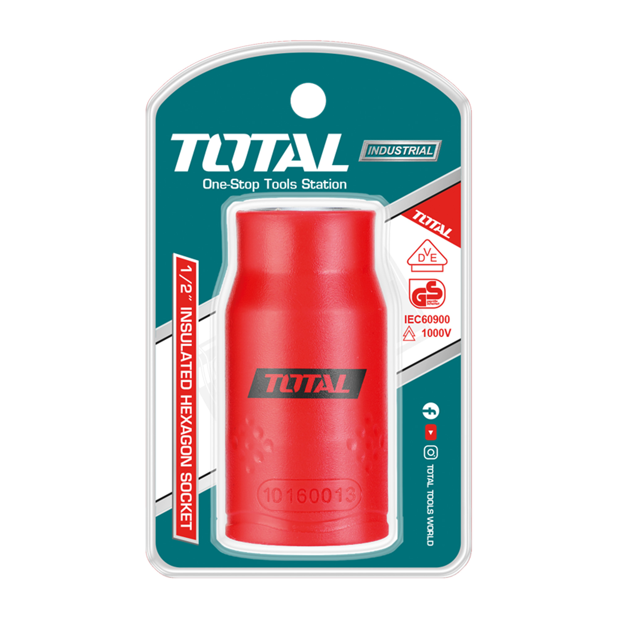 Vaso hexagonal 1/2'' aislado THIHAST12 | 12 mm | Cromo-vanadio (Cr-V)