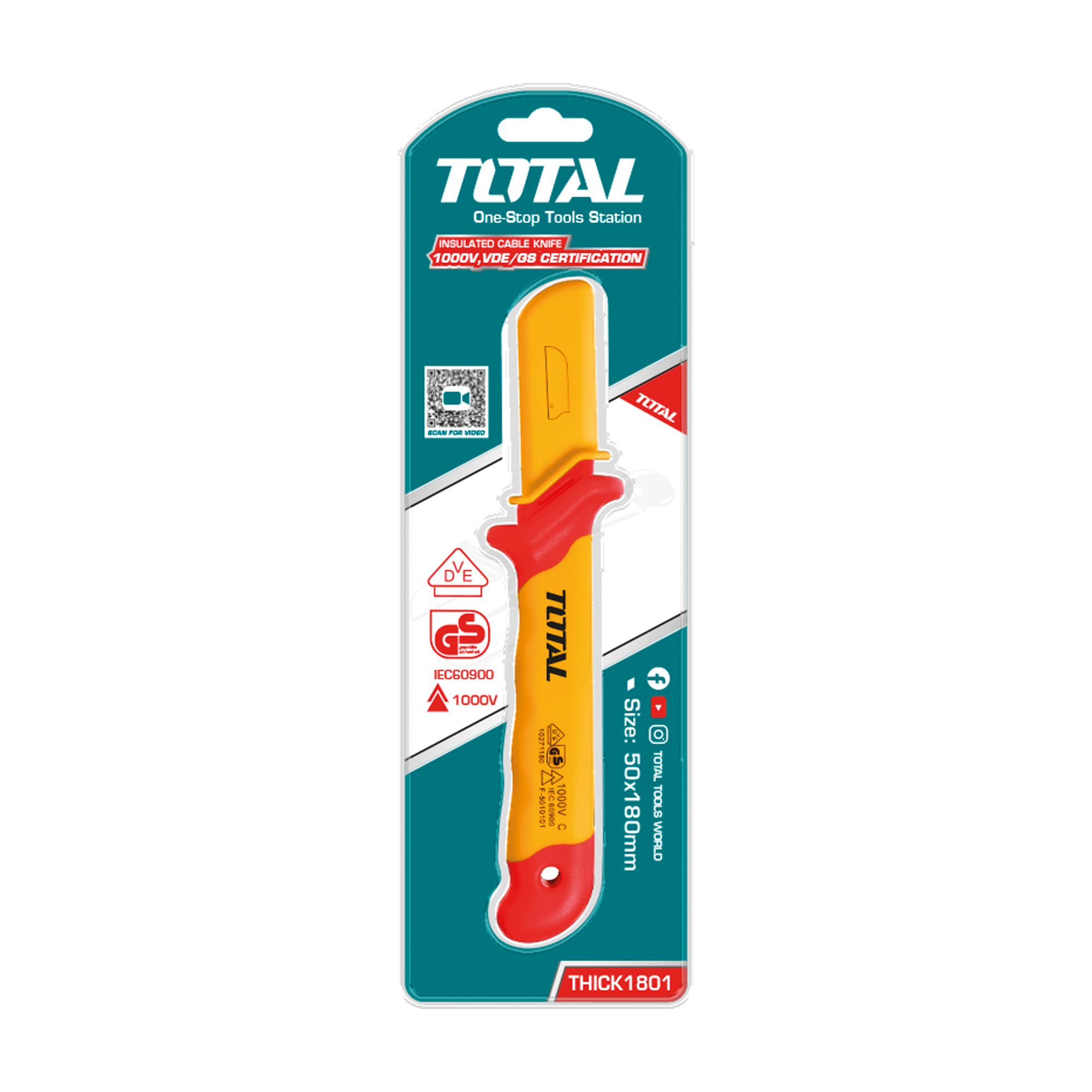 Cuchillo de electricista THICK1801 | 180 mm