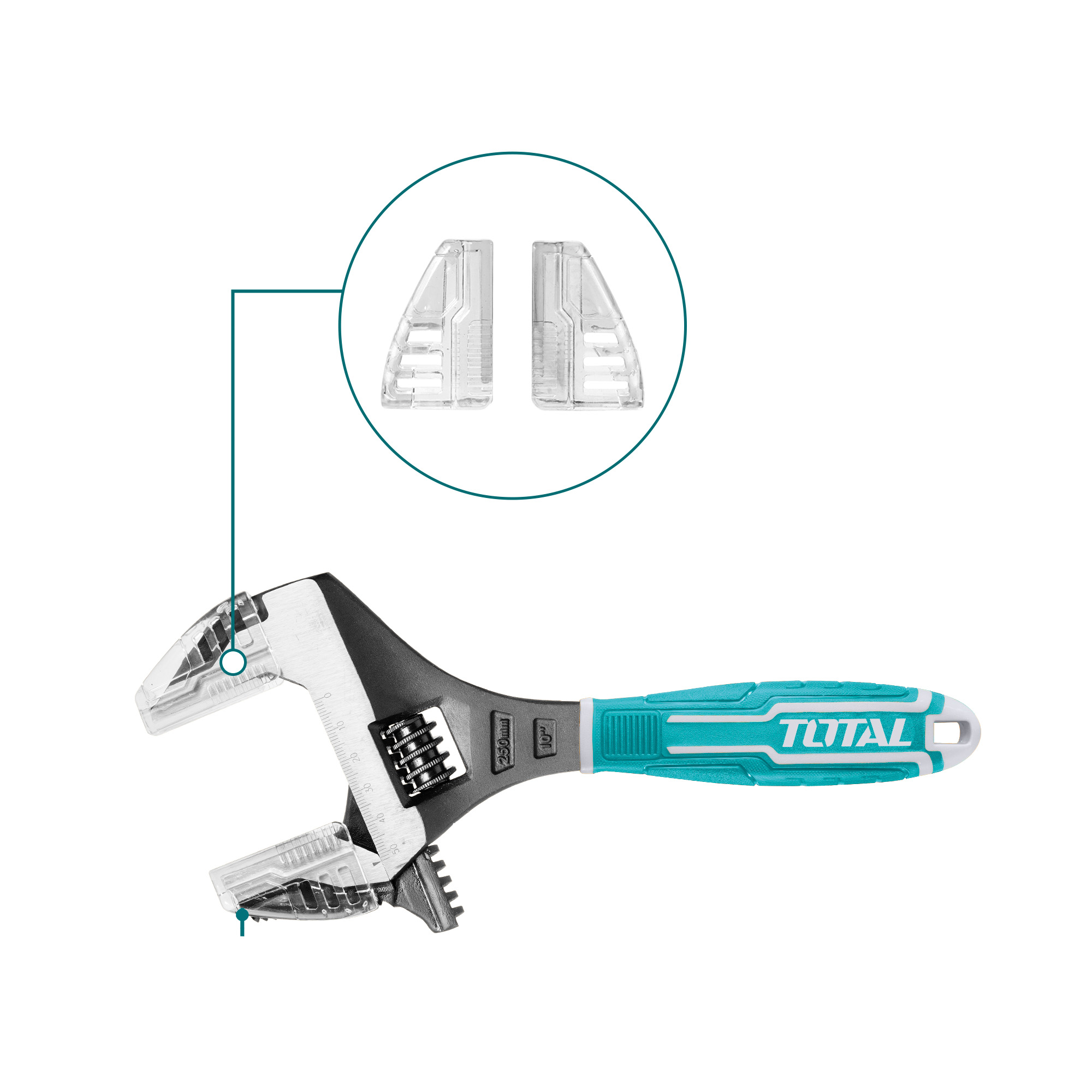 Llave ajustable de apertura adicional THT10210G | 250 mm