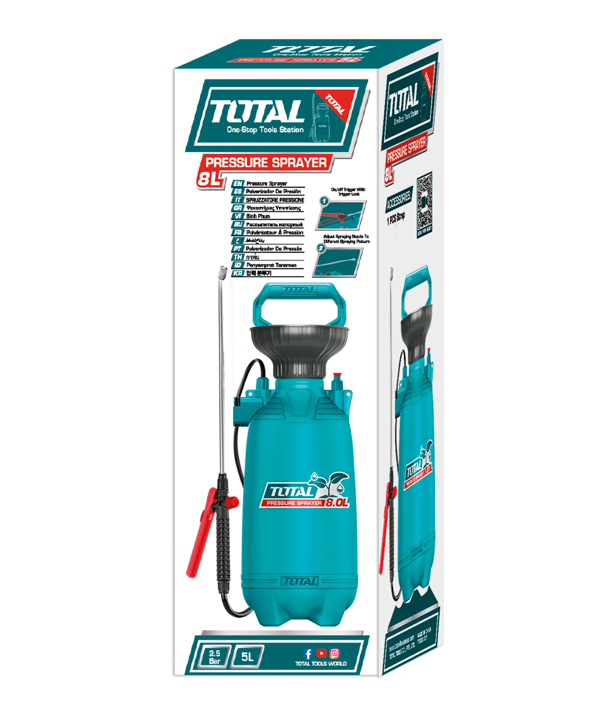 Pulverizador con lanza THSPP30 | 8 l