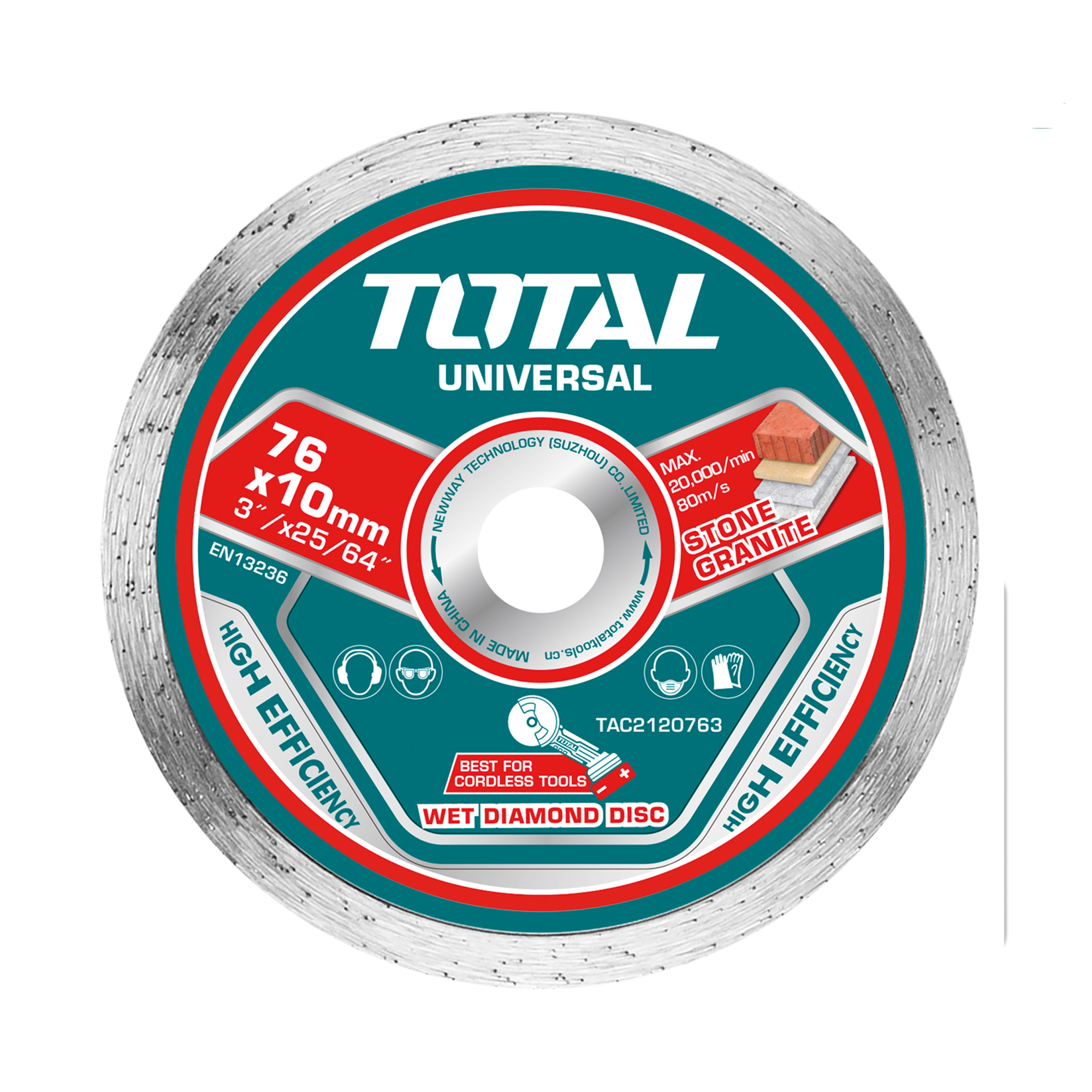 Disco de diamante para ladrillos y hormigón TAC2120763 | 76 mm