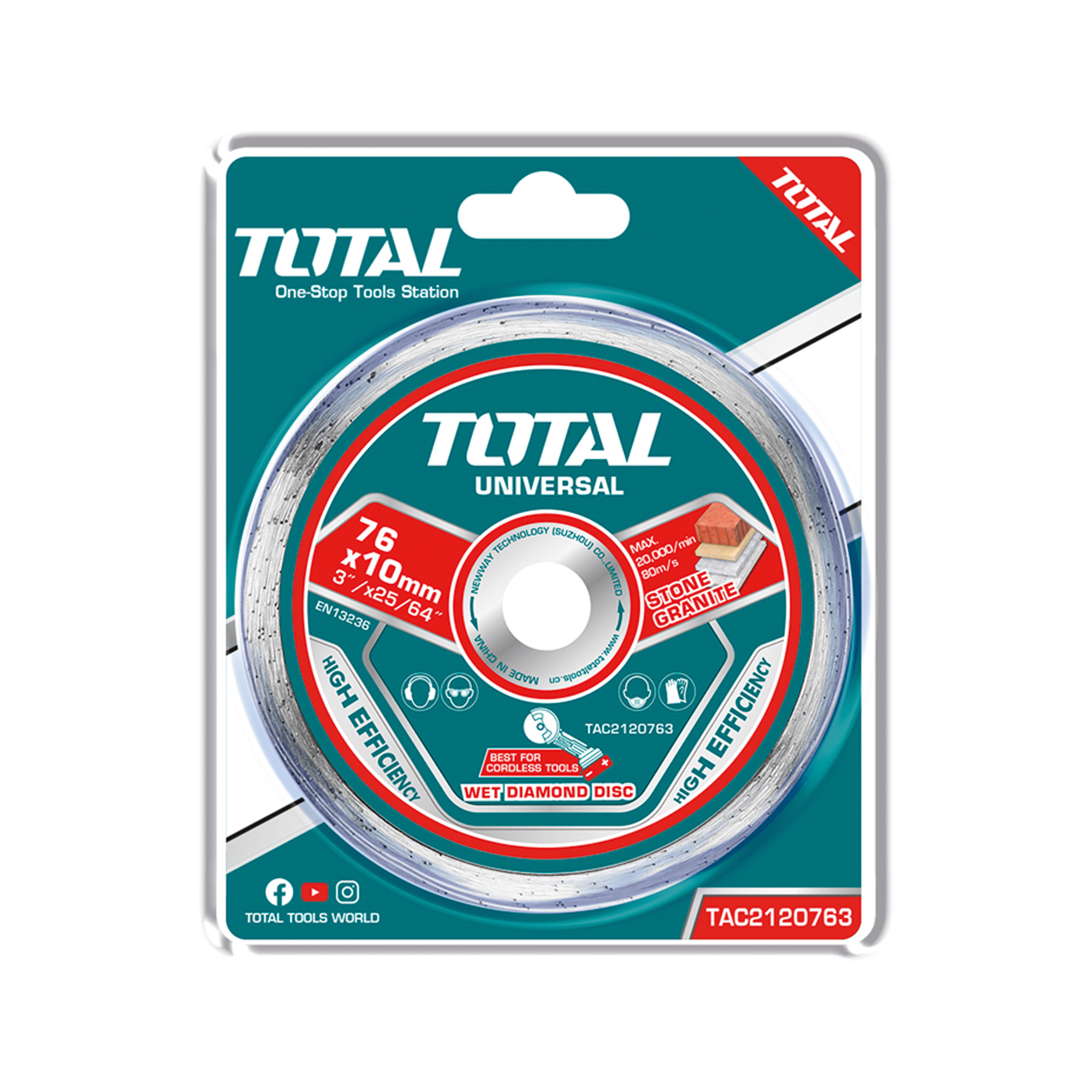Disco de diamante para ladrillos y hormigón TAC2120763 | 76 mm