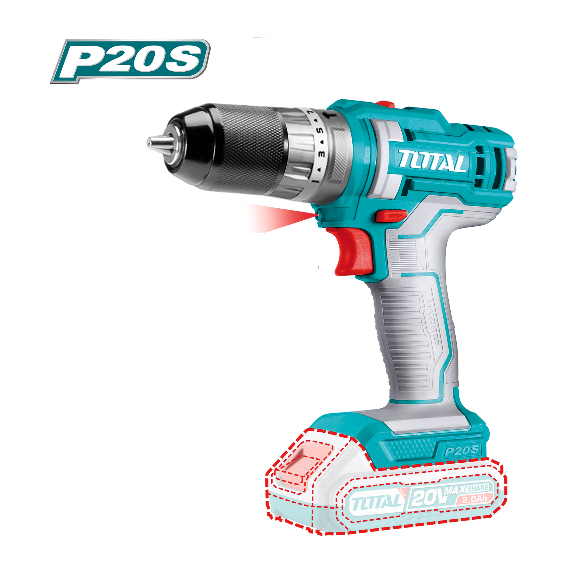 Taladro combinado a batería TIDLI201455 | 20 V