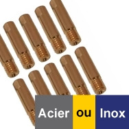 Tubos de contacto para hilo de soldadura ACERO o INOX
