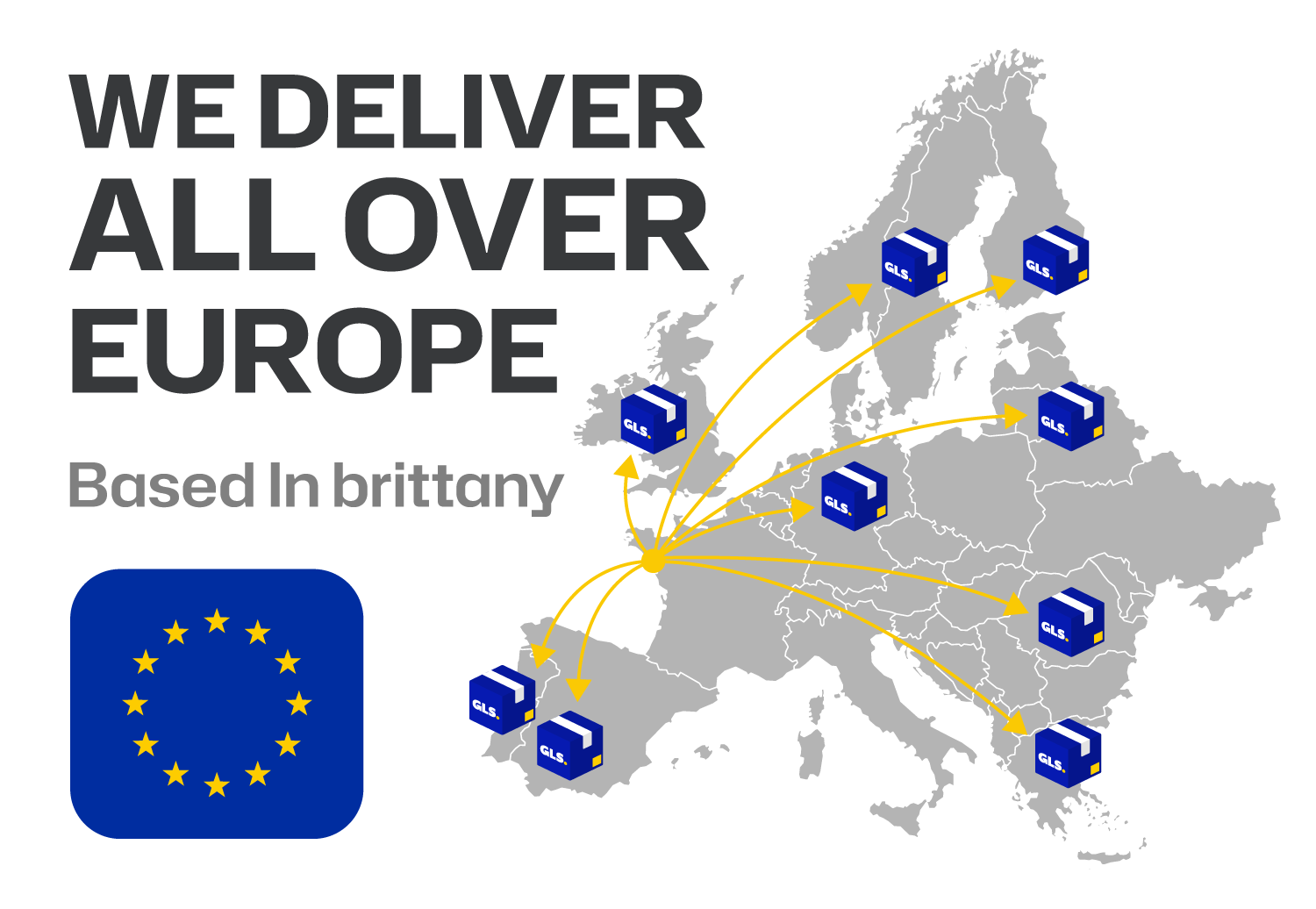 Delivery in Europe with GLS from Brittany